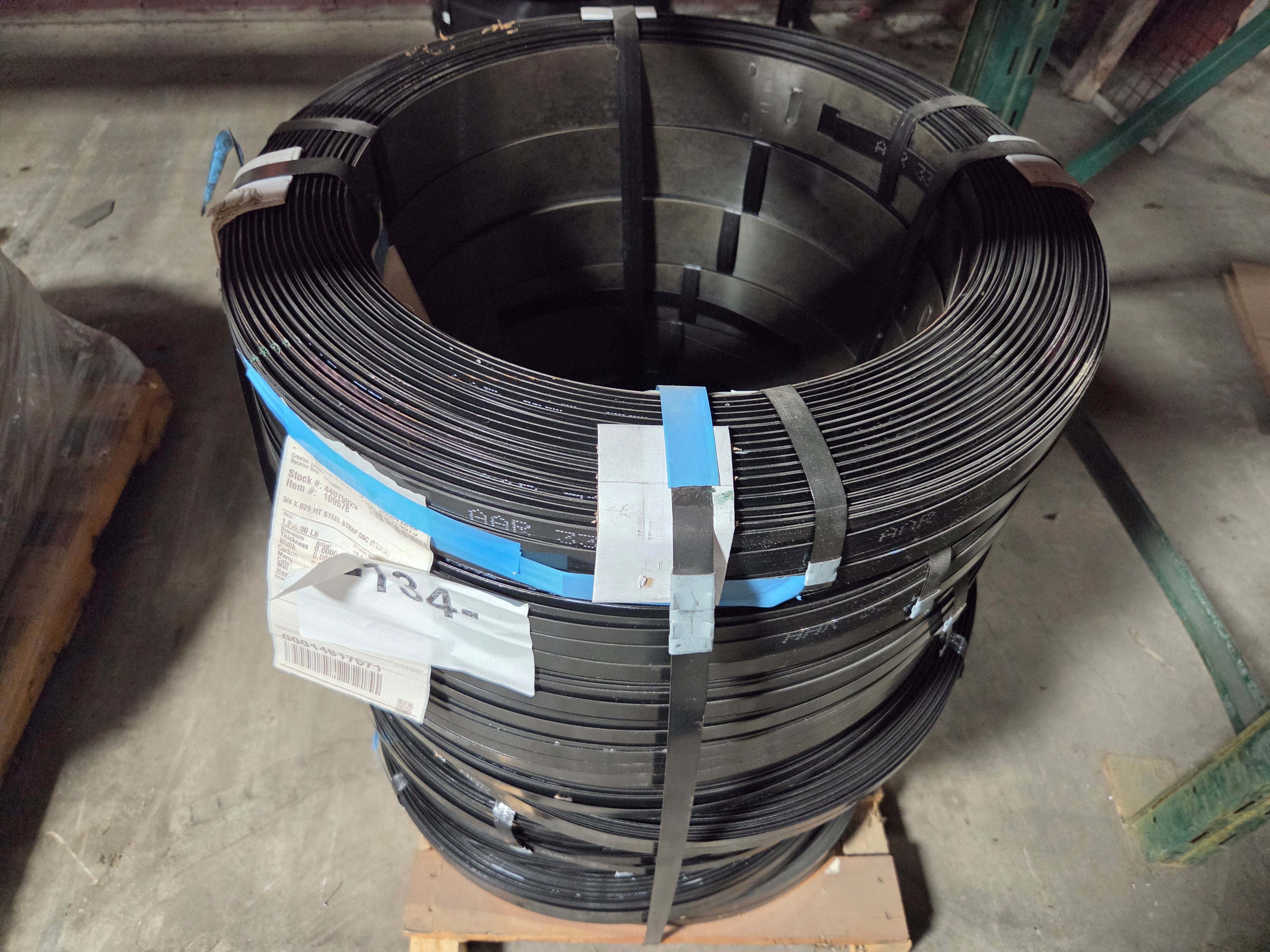 Steel Banding Roll High Tensile Metal Strapping 3/4" W x .029" Thick Palletizing