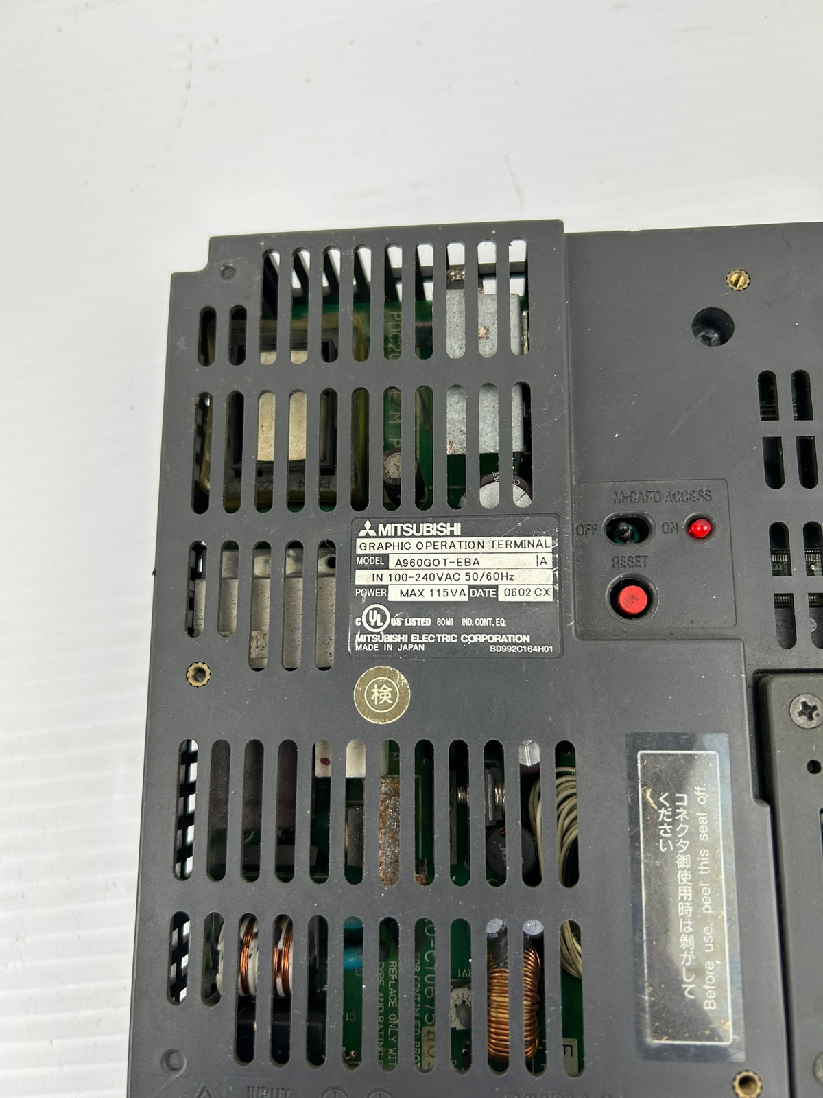 Mitsubishi A960GOT-EBA Graphic Operation Terminal Series A with A9GT-BUSS