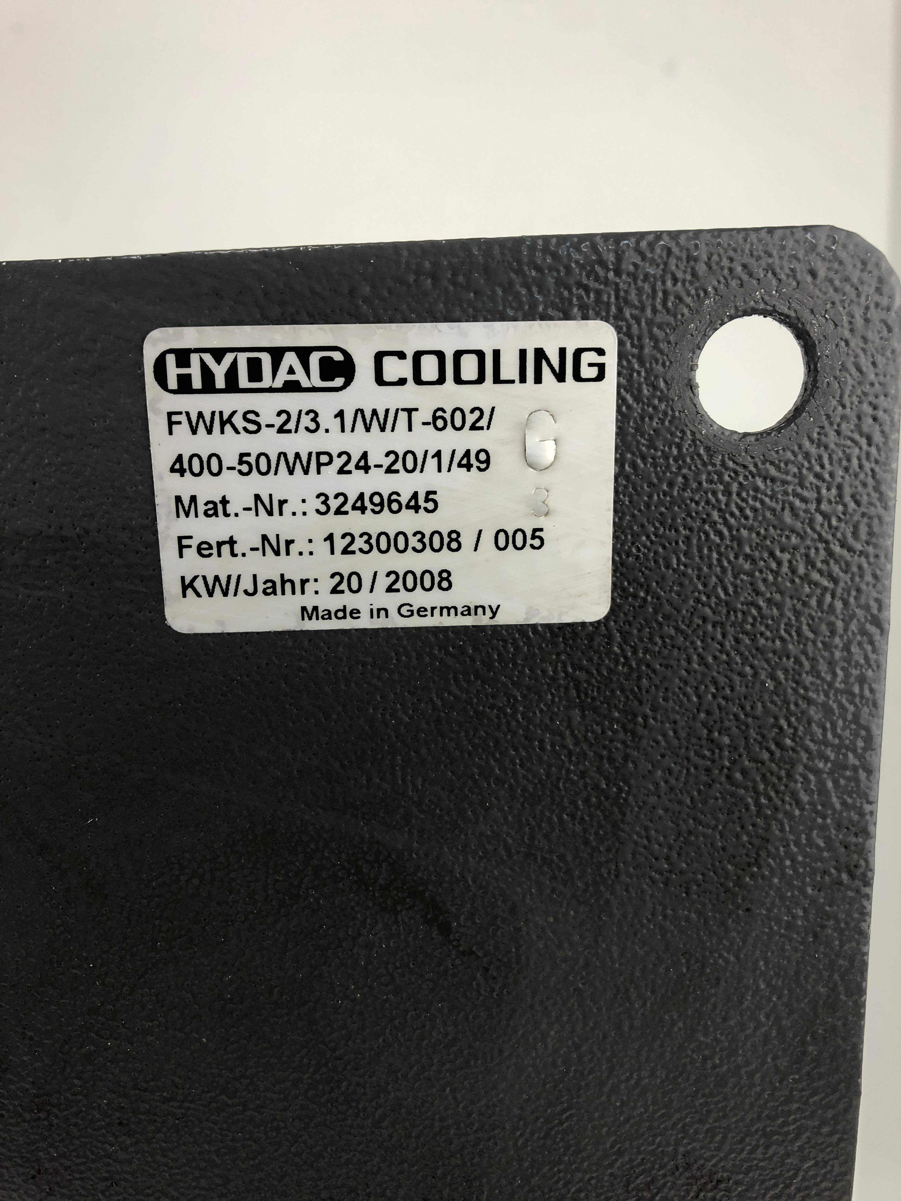 Hydac FWKS Series Fluid Water Cooling Cabinet 3249645