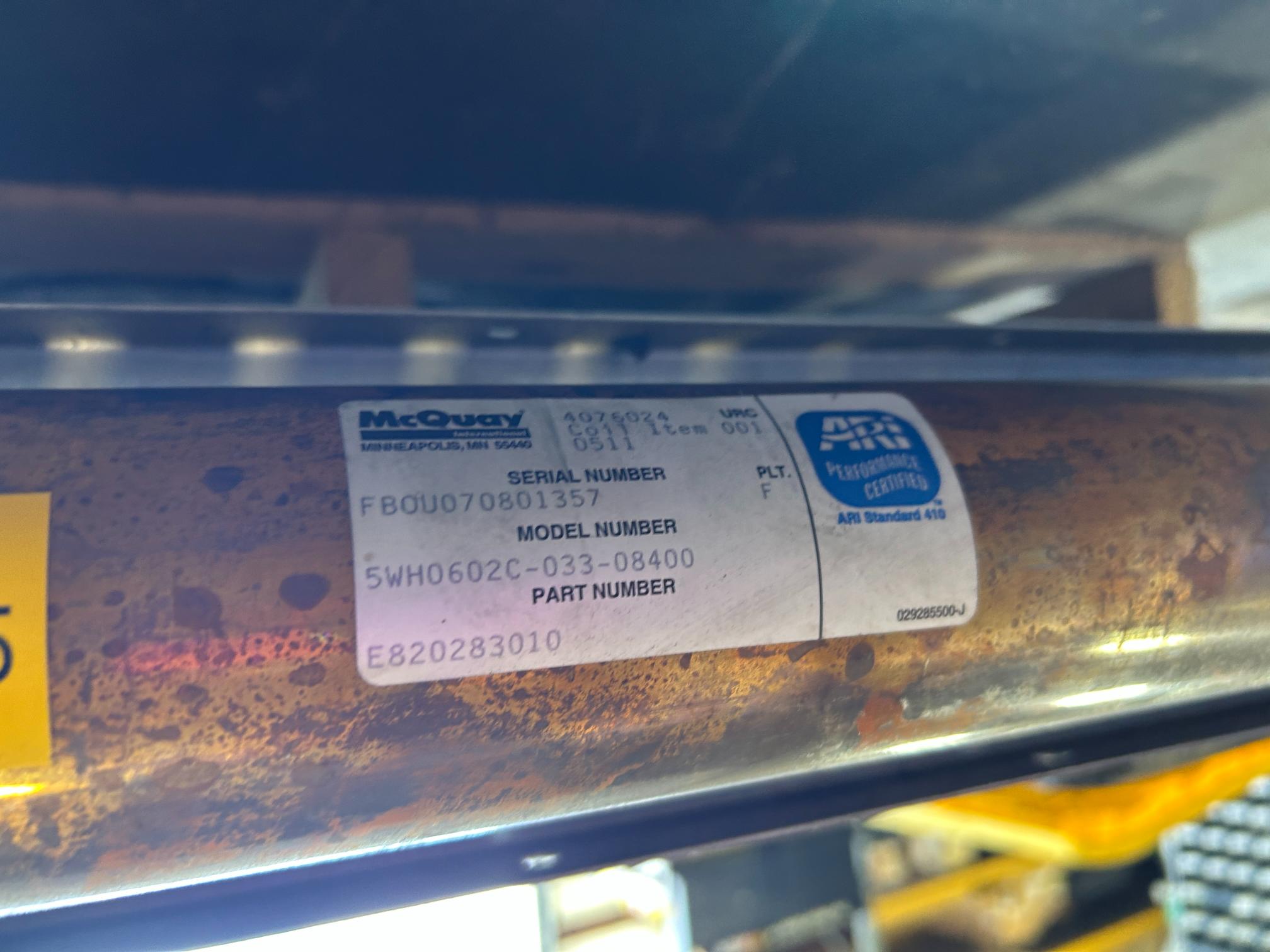 McQuay 5WH0602C-033-08400 HVAC Radiator Coil E820283010 4411363670 4076024