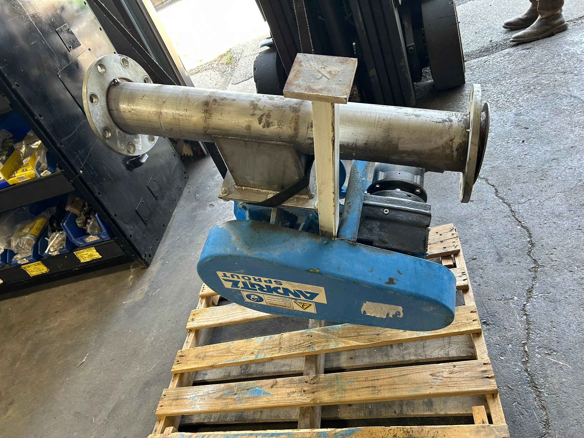 Andritz Sprout 10X8 STD Blower Rotary Airlock Valve w/ Gearbox & Motor 07-00062