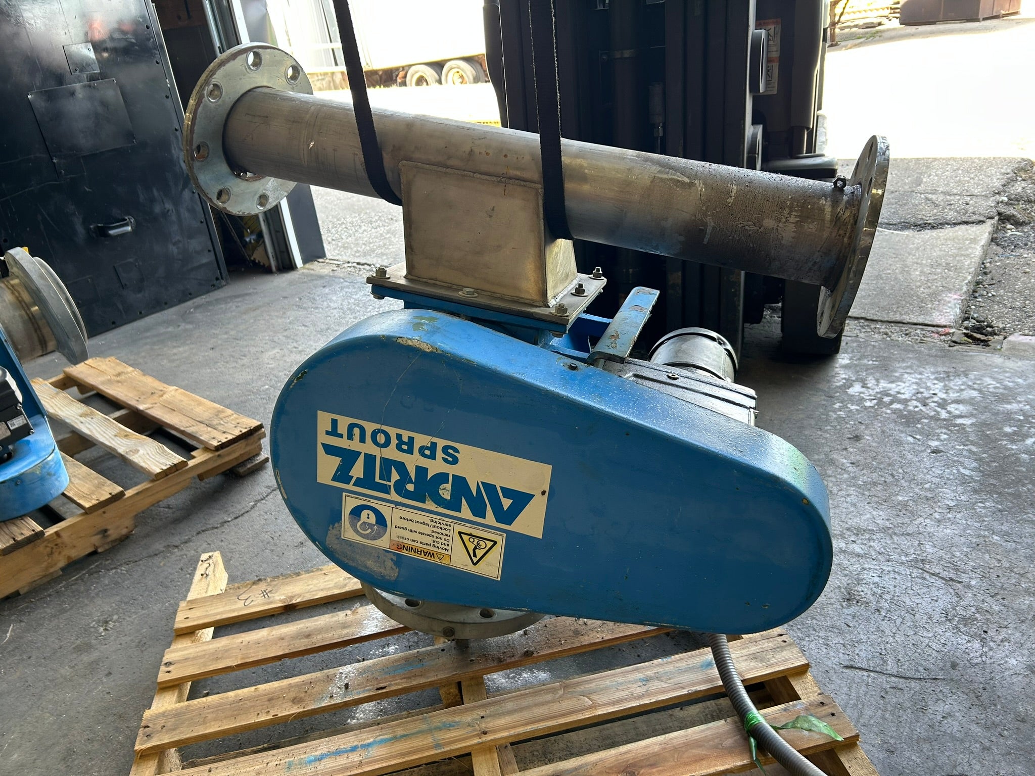 Andritz Sprout 10X8 STD Blower Rotary Airlock Valve w/ Gearbox & Motor 07-00060