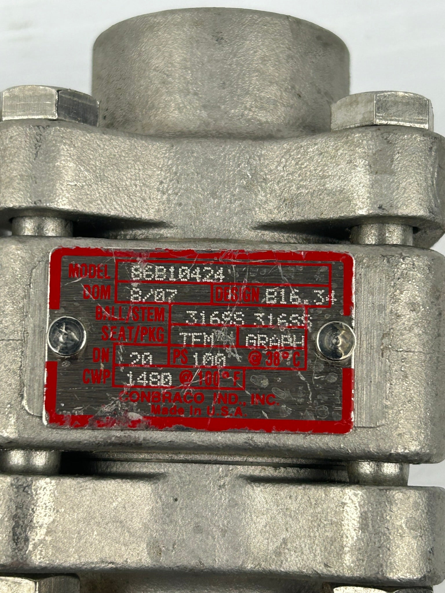 Conbraco Apollo 86B10424 Ball Control Valve 316SS