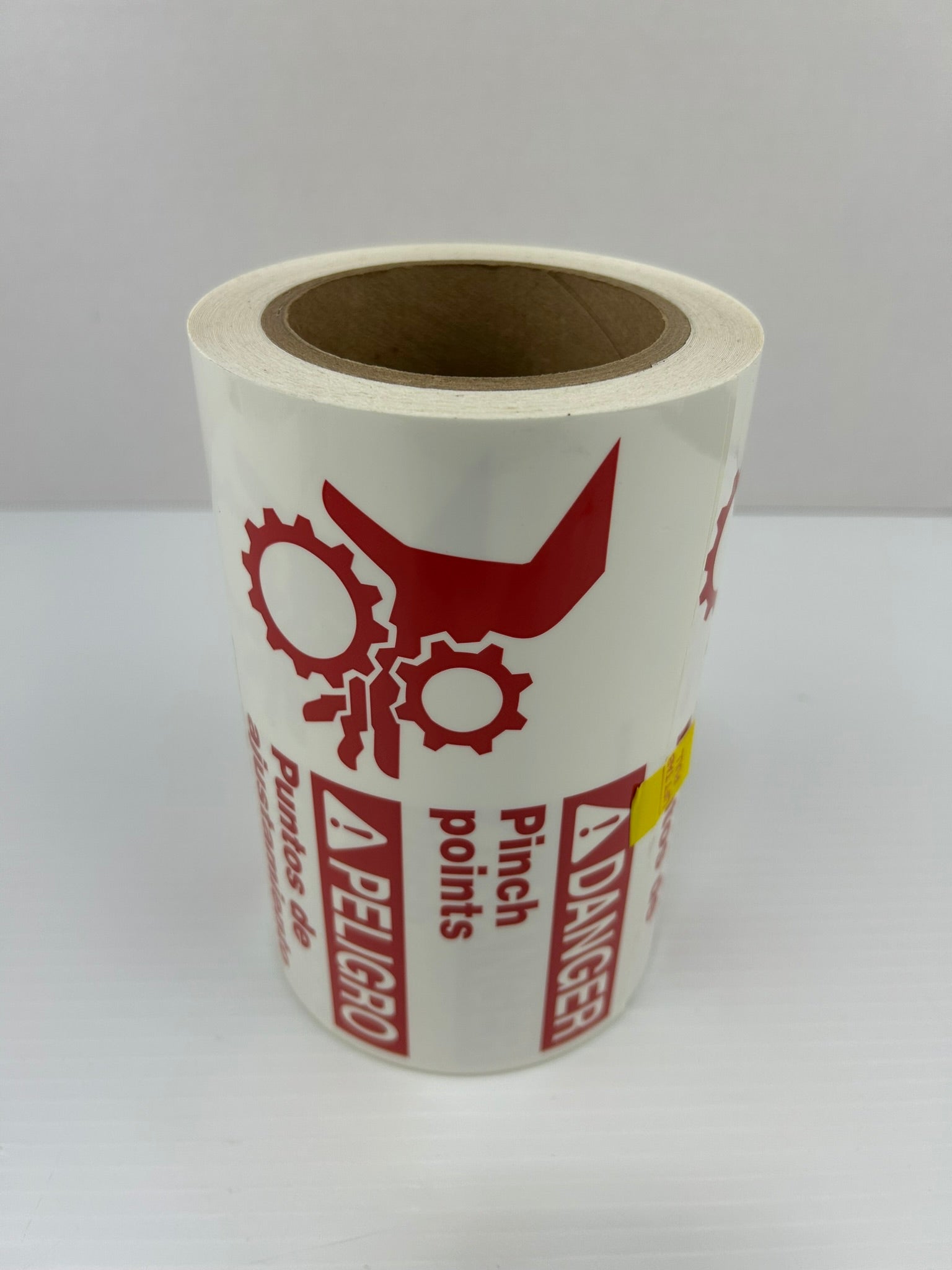 Brady 7" x 5" Red Pinch Points Stickers Roll of 100 Y525485