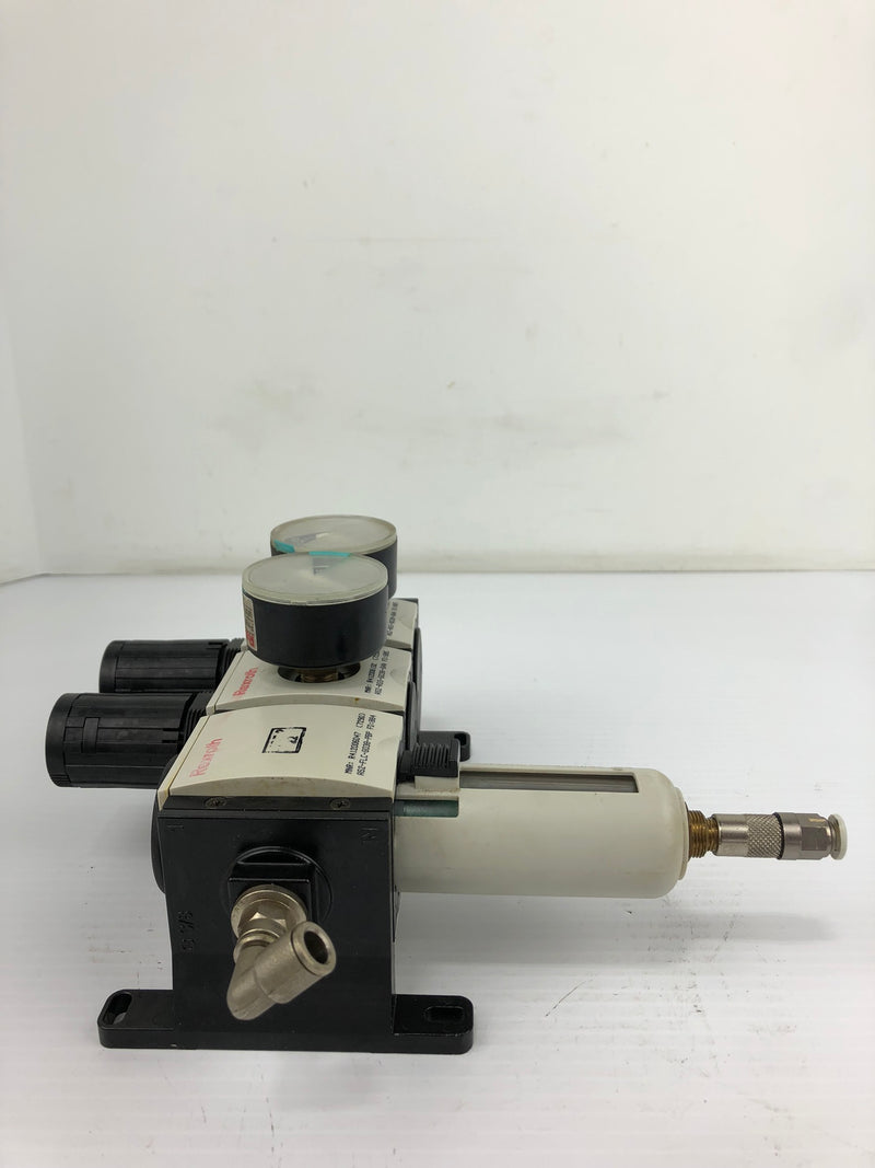 Rexroth AS2-FLC-G038-PBP Pneumatic Pressure System with Gauges and Lubricator