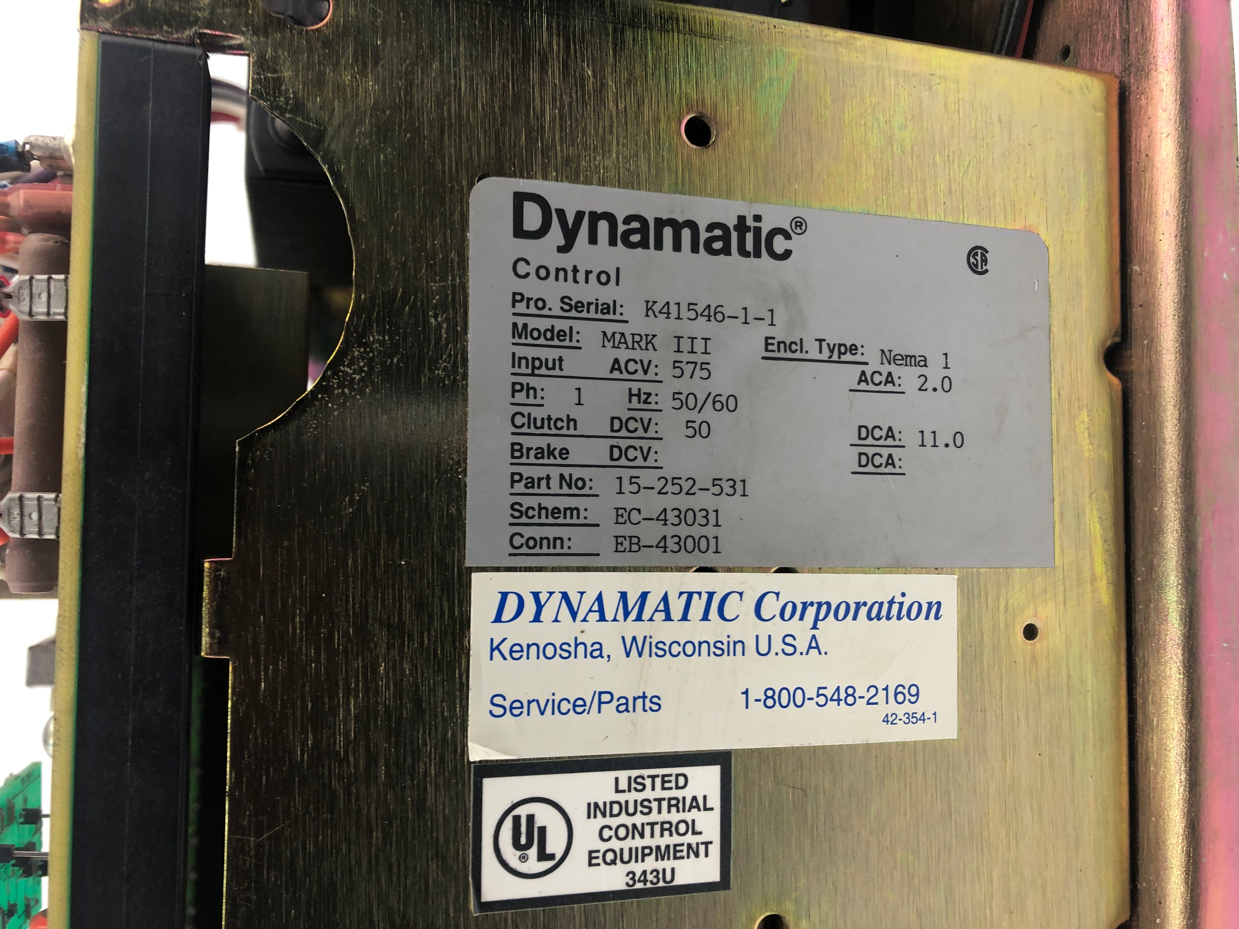 Dynamatic Controller MARK III Drive Assembly