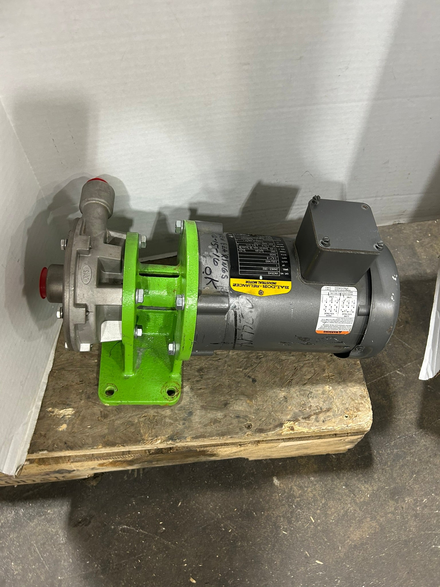 Eastern Centrichem E001-ASAEDNSS Pump with Baldor Reliance VM3545 Motor 1HP 3PH