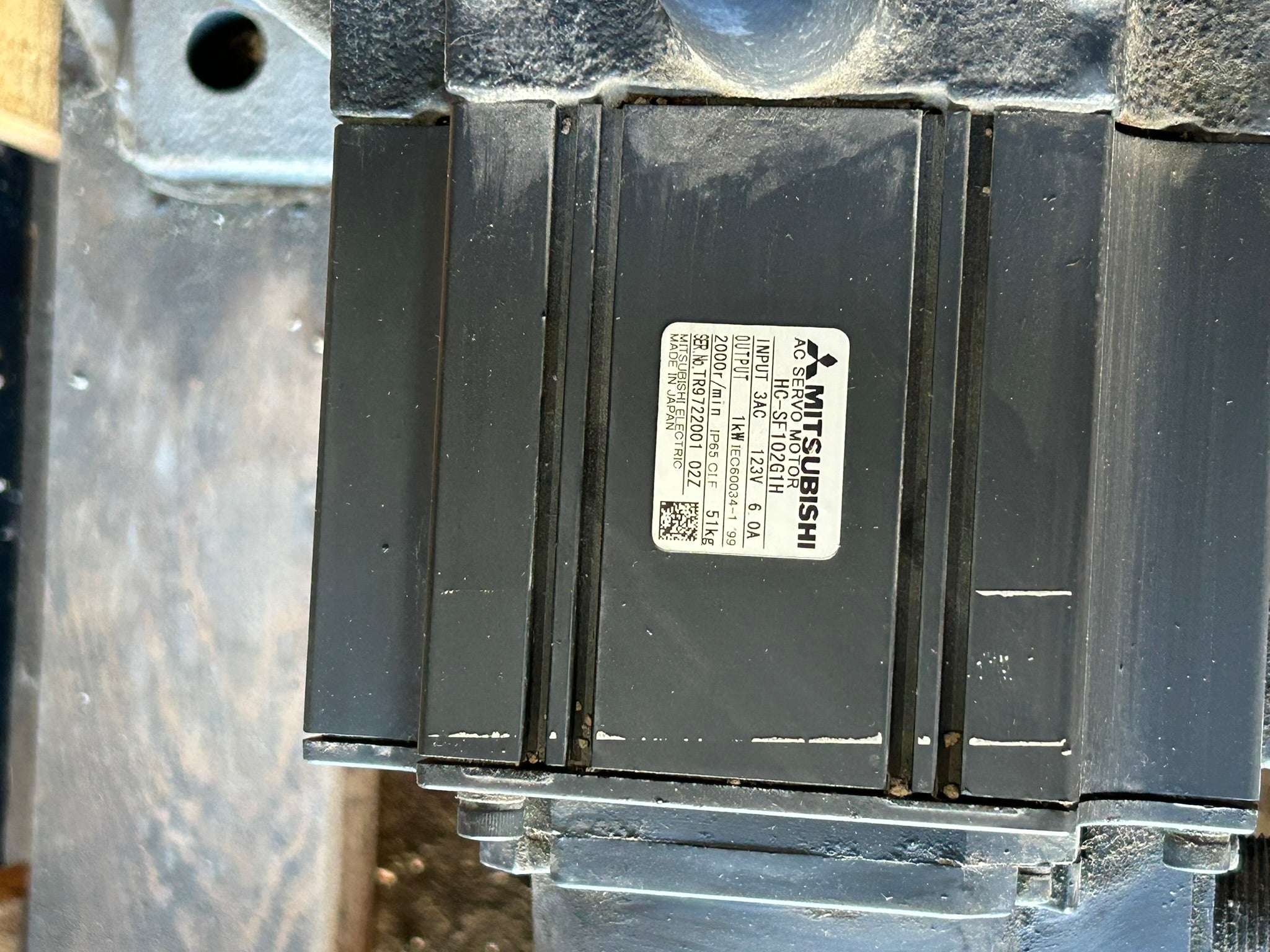 Mitsubishi HC-SF102G1H 1kW AC Servo Motor with 43:1 Cyclo Drive CHHM-4135-43