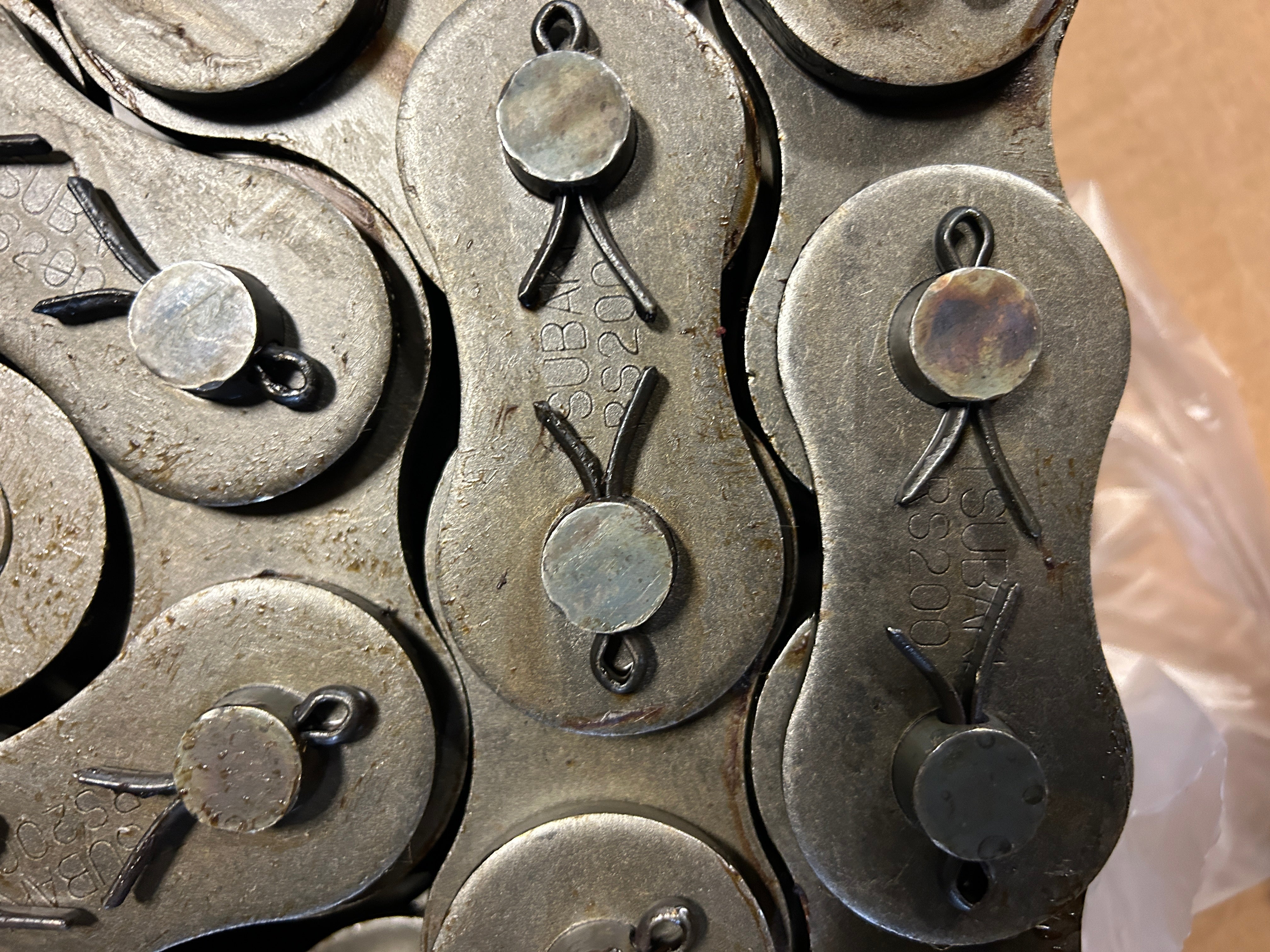 Tsubaki 200-2 Double Row Chain Roll Link Assembly ANSI 200 2.5" Pitch - 26 Links