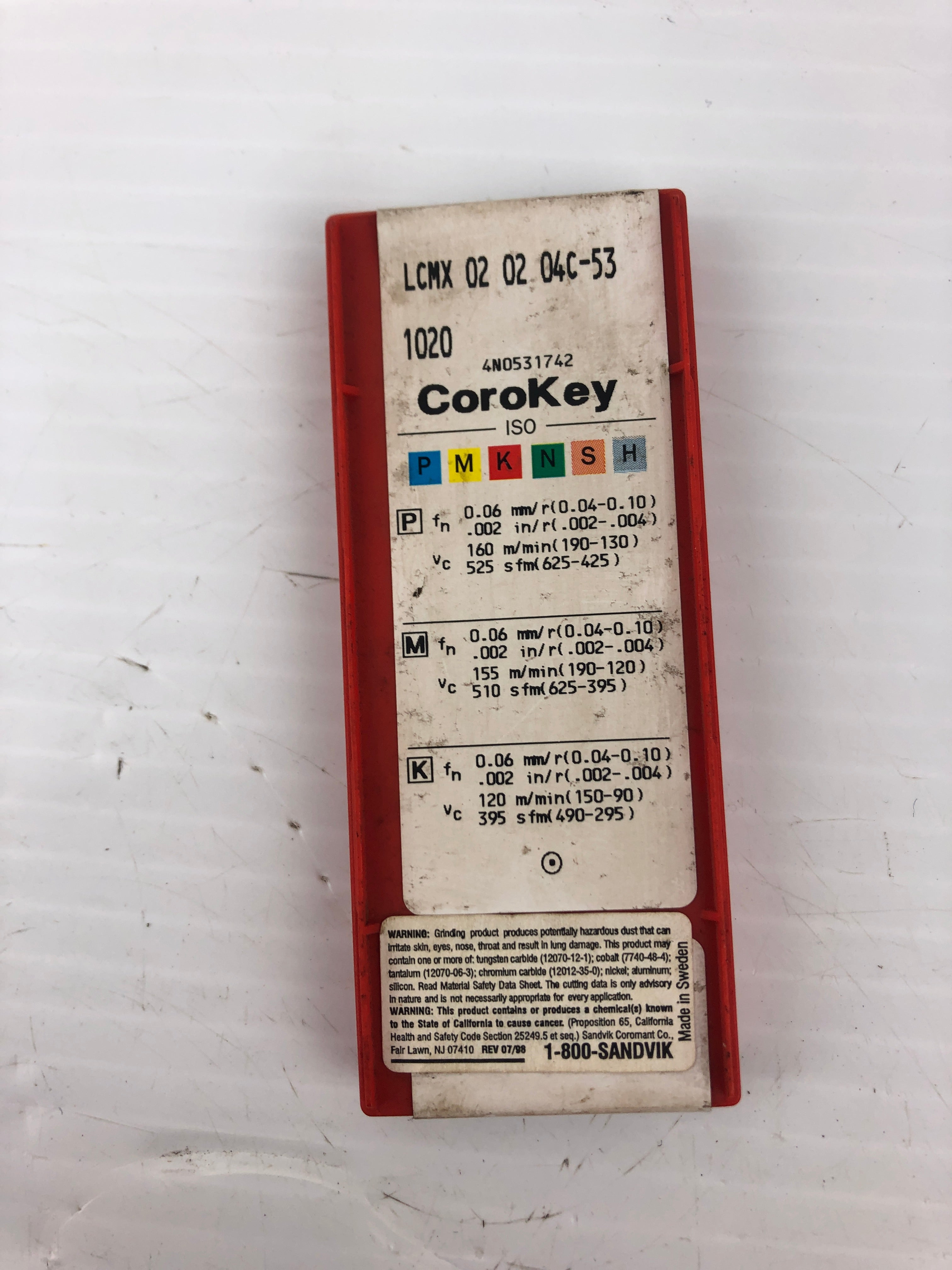 Sandvik LCMX 02 02 04C-53 1020 Carbide Inserts - Lot of 10