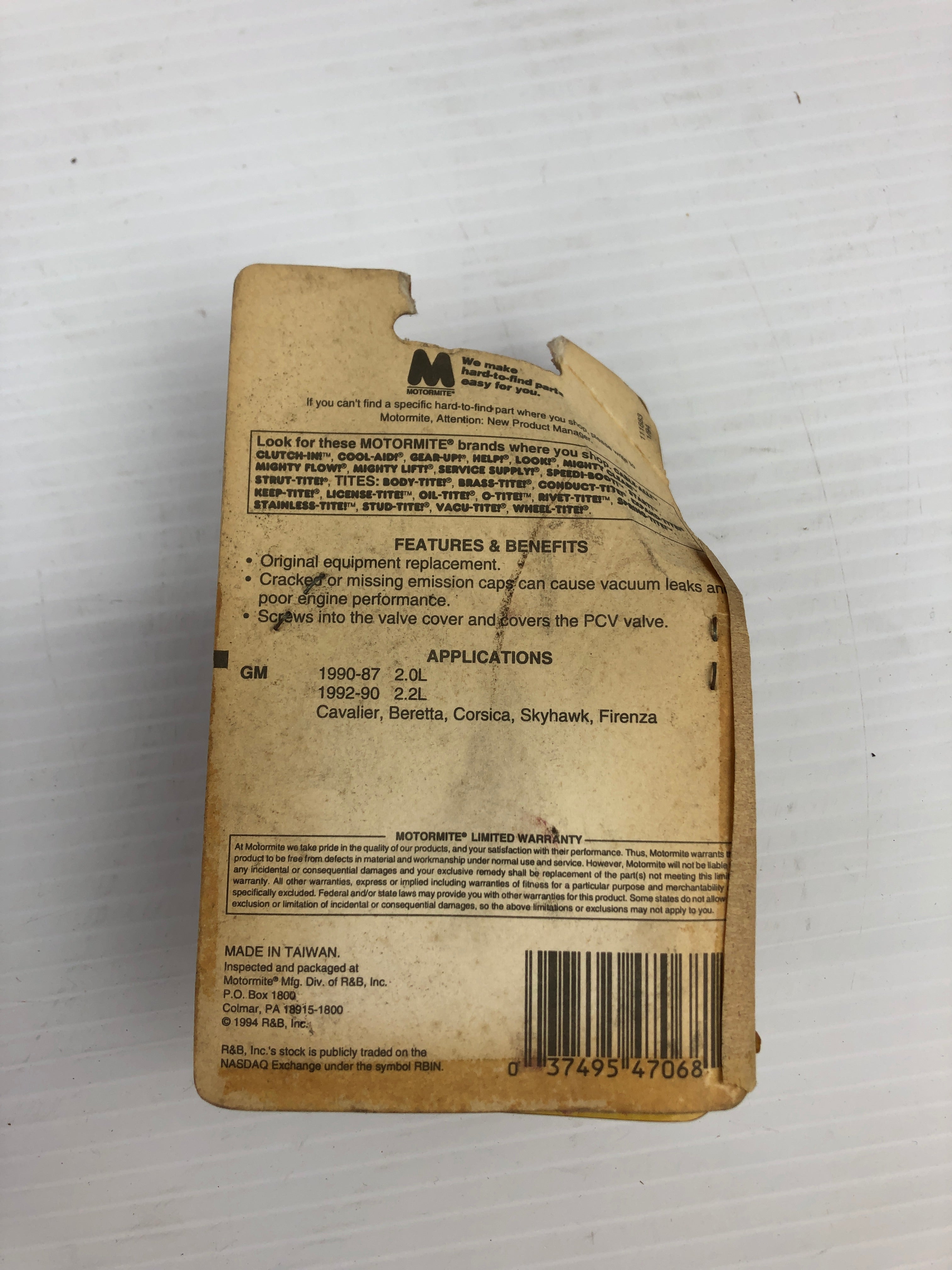 HELP! 47068 PCV Emission Cap