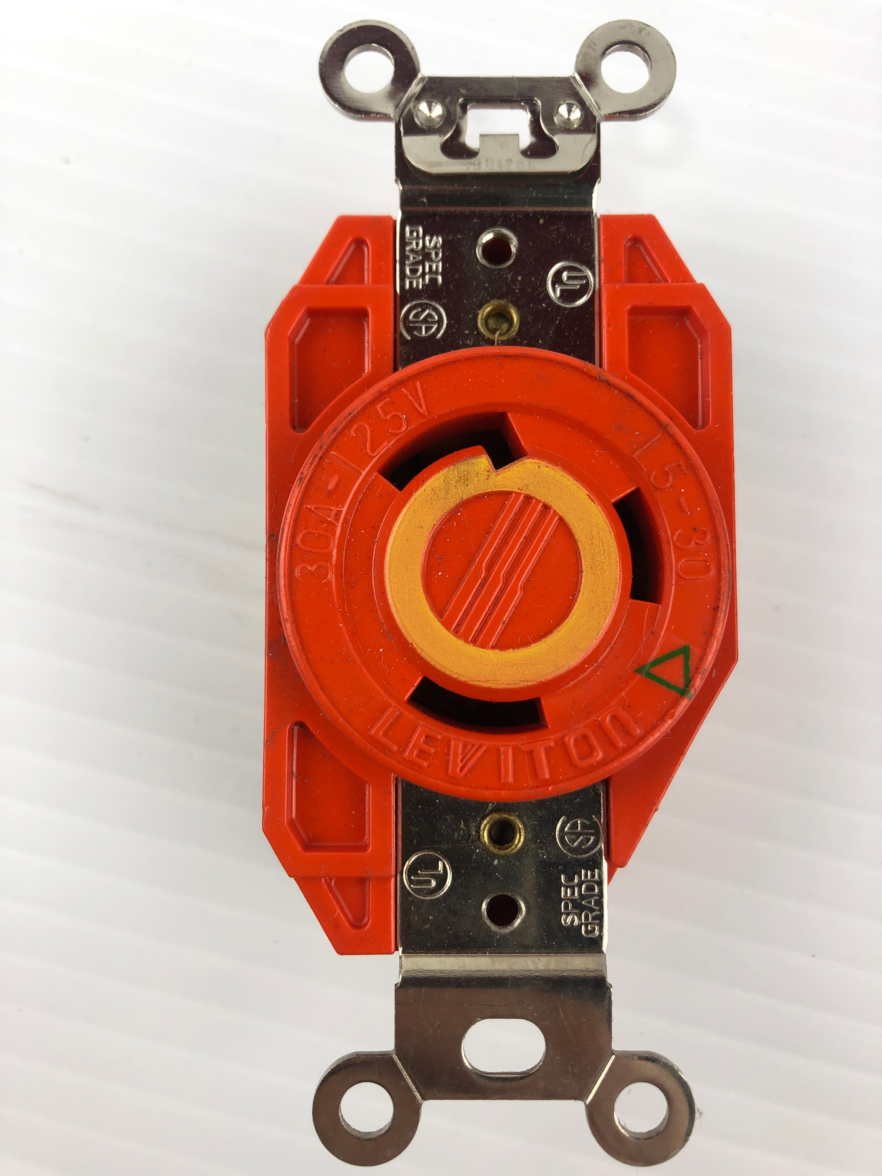 Leviton L5-30 Orange Grounding Outlet Receptacle 30A-125V