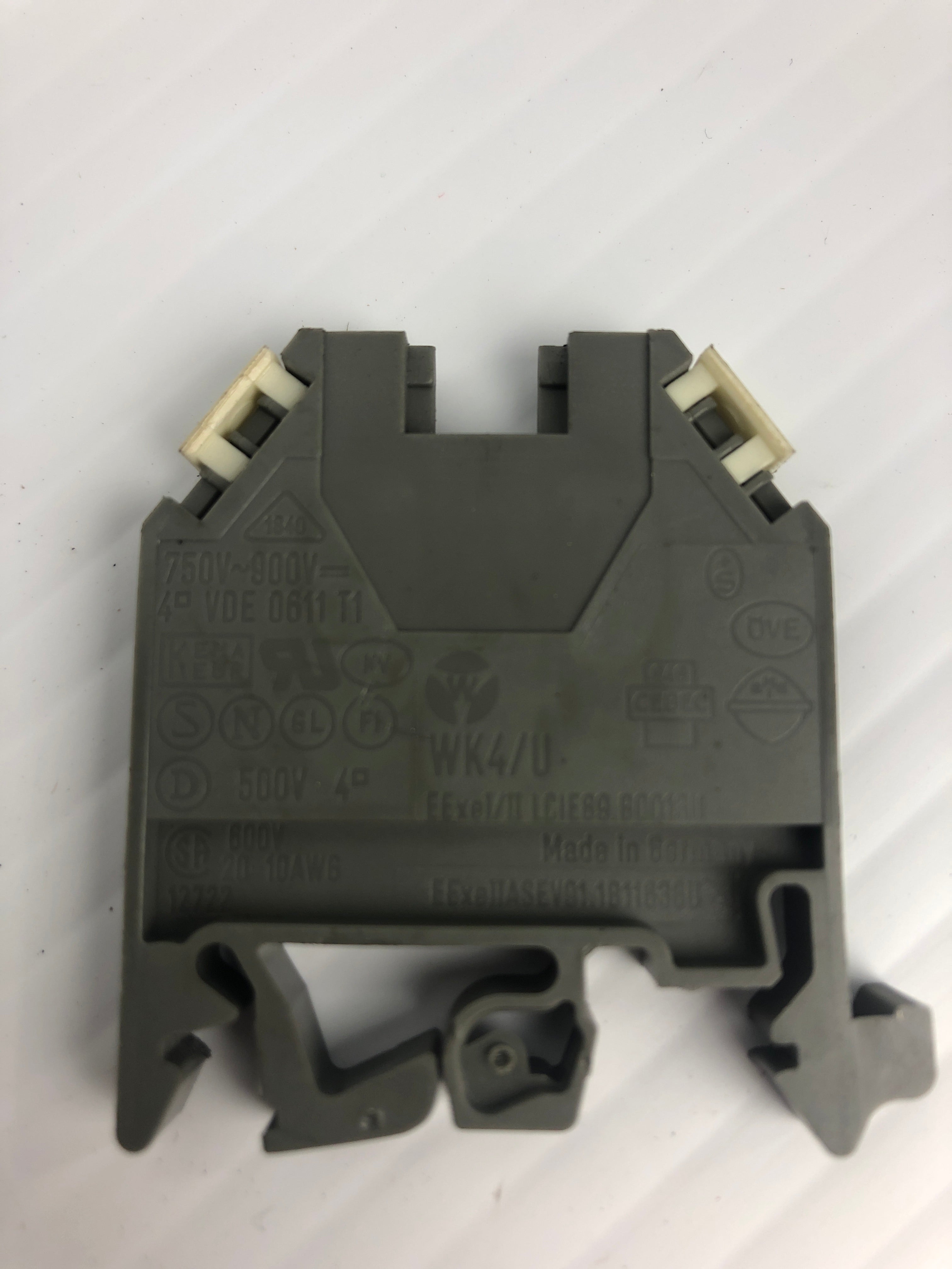 Weidmuller WK4/U Gray Terminal Blocks - Lot of 2