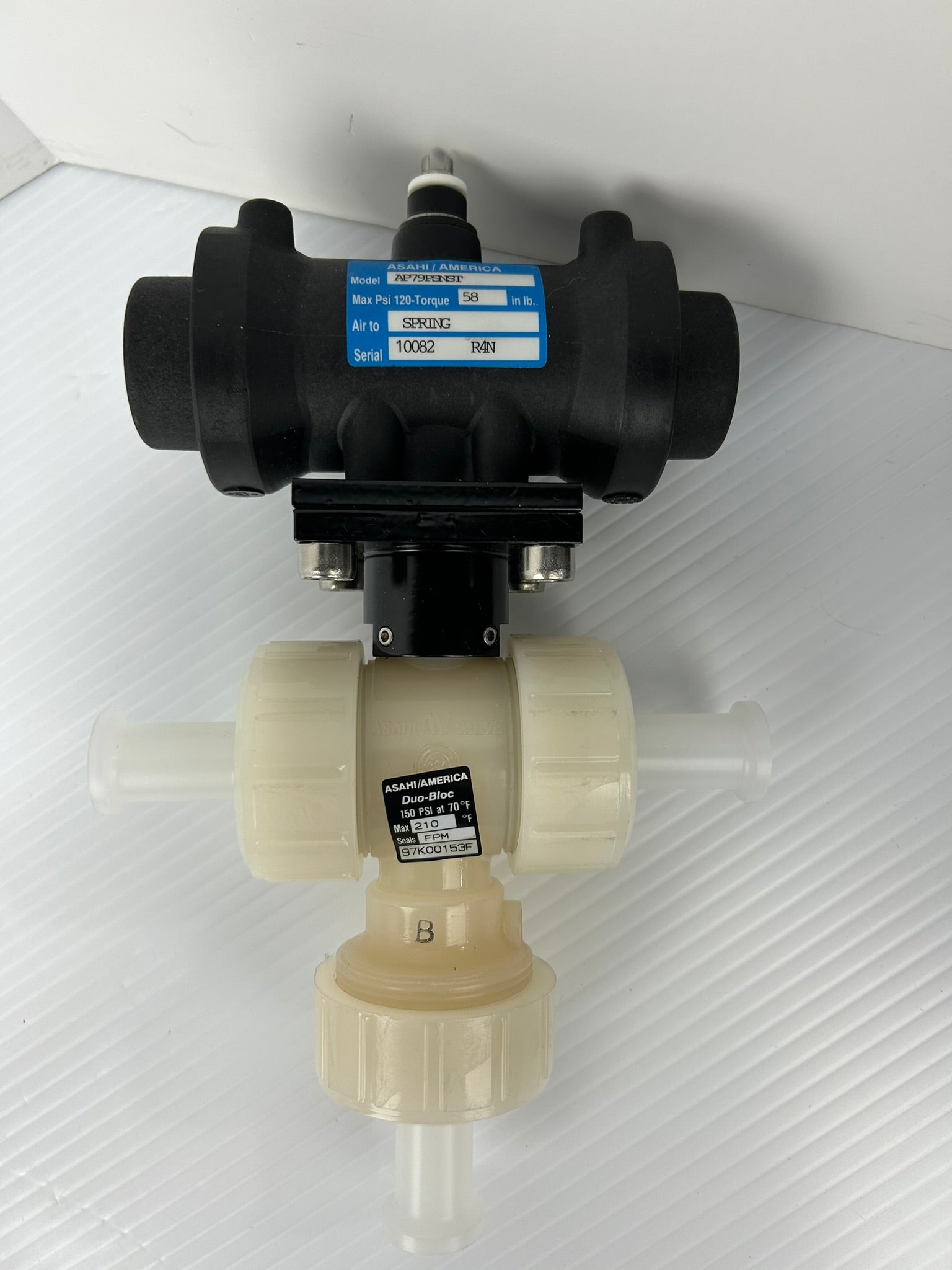 Asahi America AP79PSNST Pneumatic Actuator Spring Return with Duo-Bloc Valve