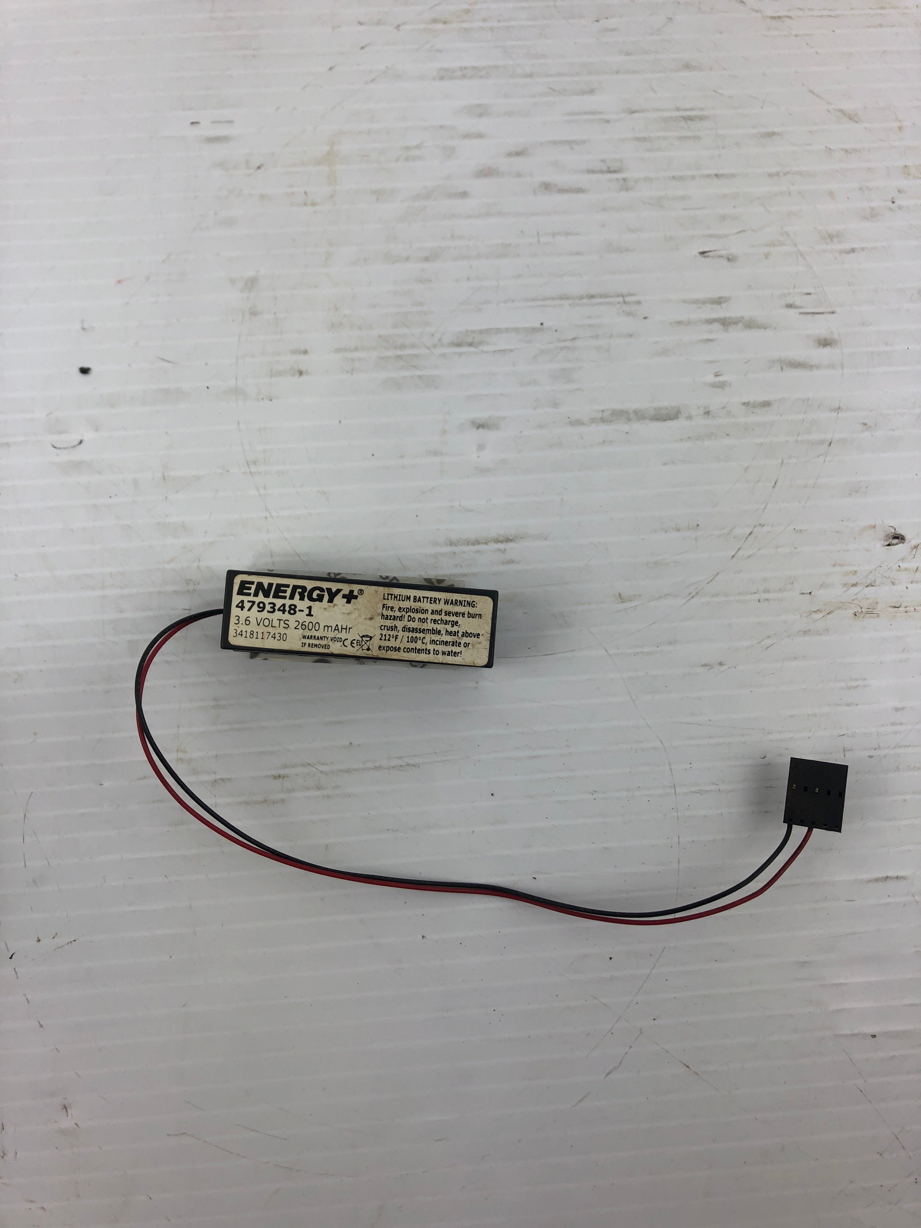 Energy+ 479348-1 Lithium Battery 3.6 Volts 2600 mAHr