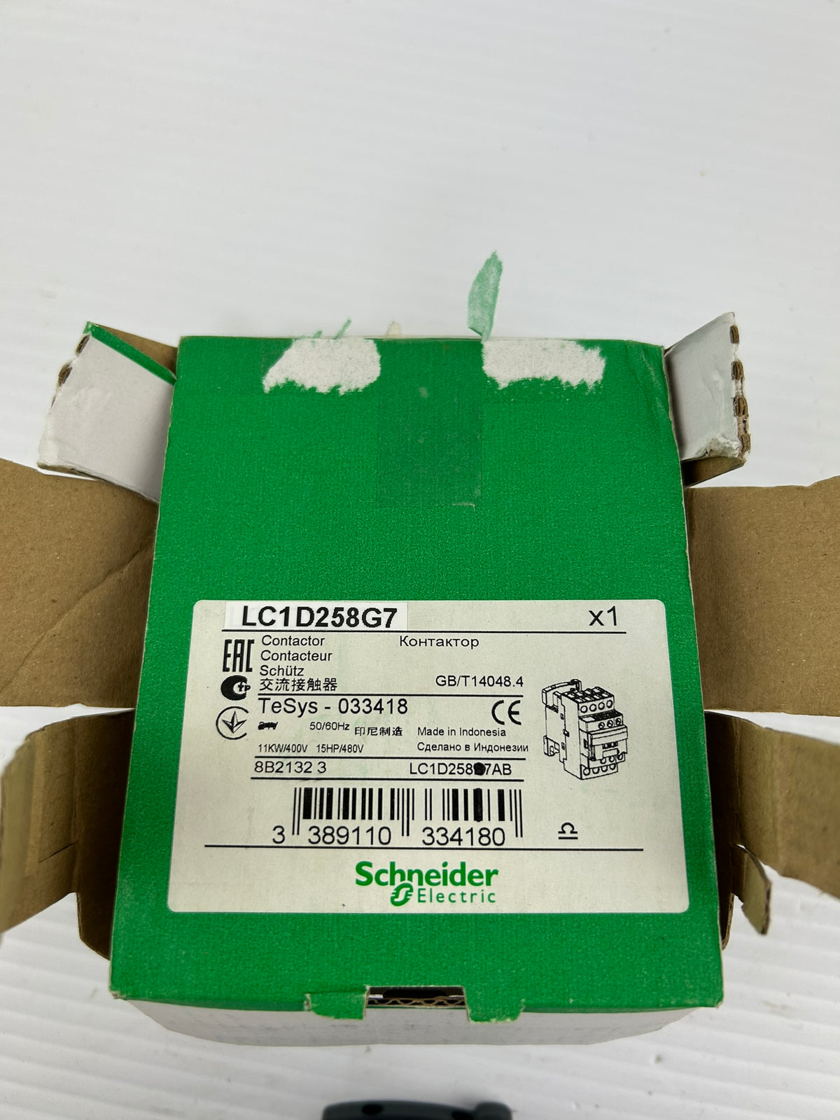 Schneider Electric TeSys LC1D258G7 Contactor 600V 3 Phase