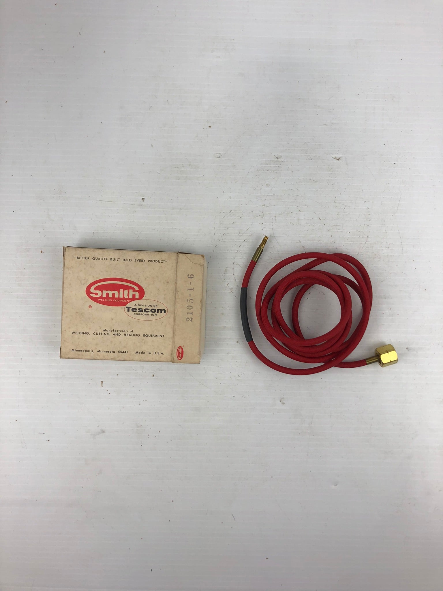 Smith Welding Equipment Torch Replacement Hose 2105-1-6 Red 70"