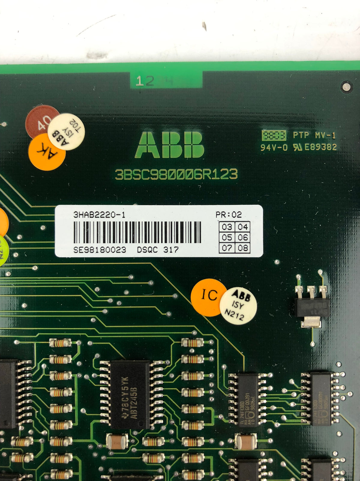 ABB 3HAB2220-1 Circuit Board 3BSC980006R123 SE98180023 DSQC 317