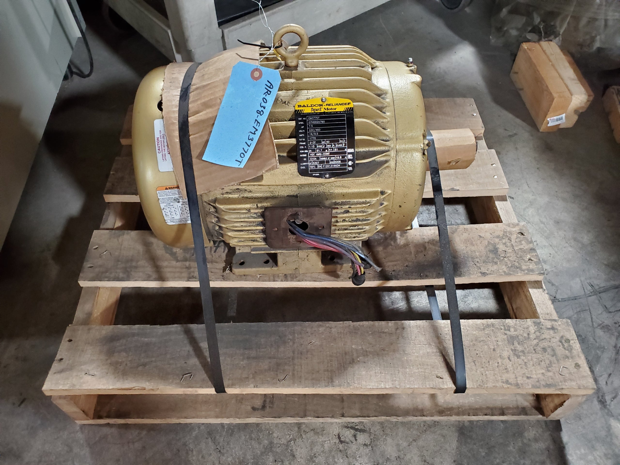 Baldor EM3770T Super E-Motor 7.5 HP 3PH 1770 RPM 230/460V 213T