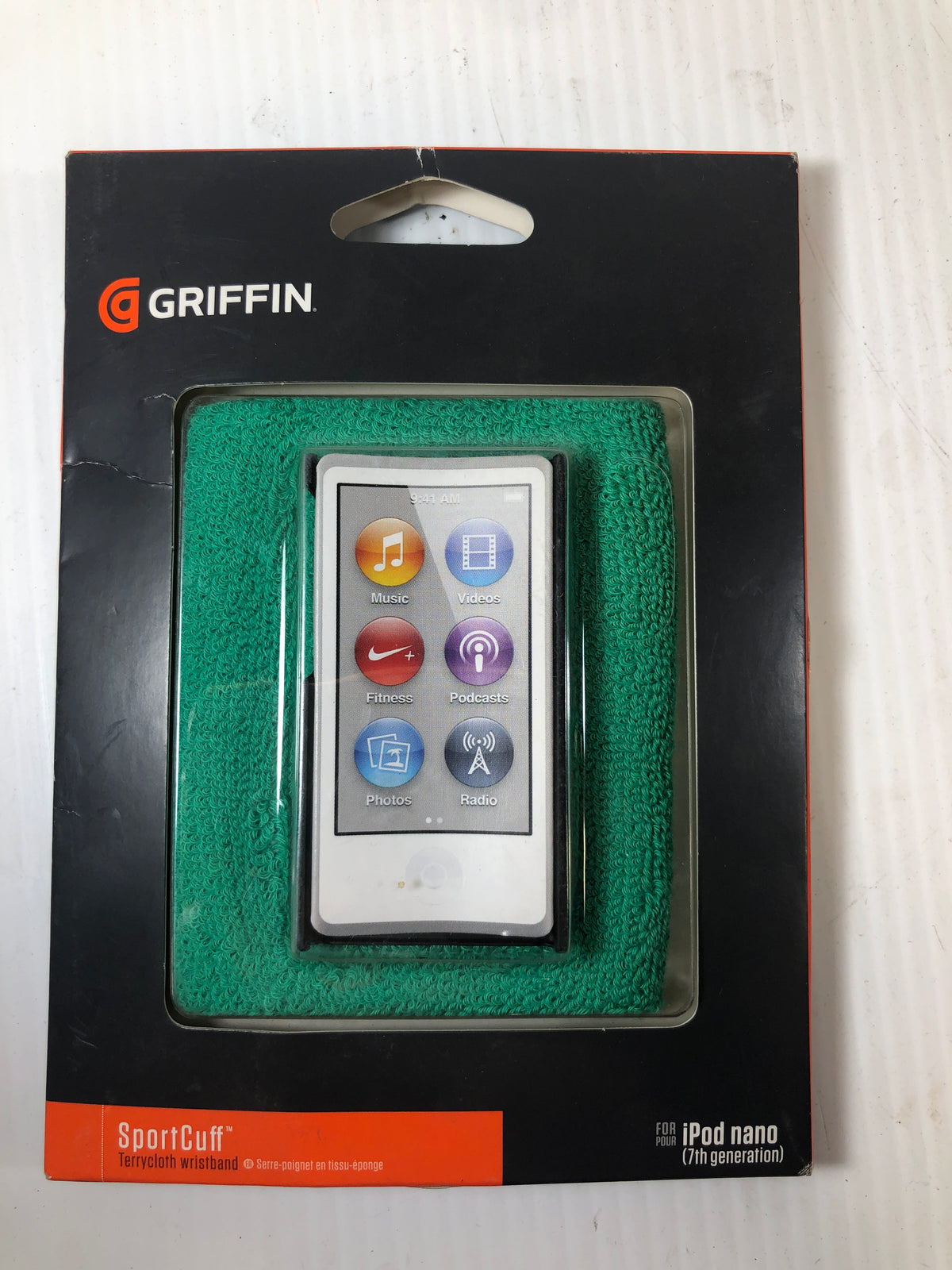 Griffin Sportcuff Terrycloth Wristband For iPod Nano 7th Generation 16GB Green