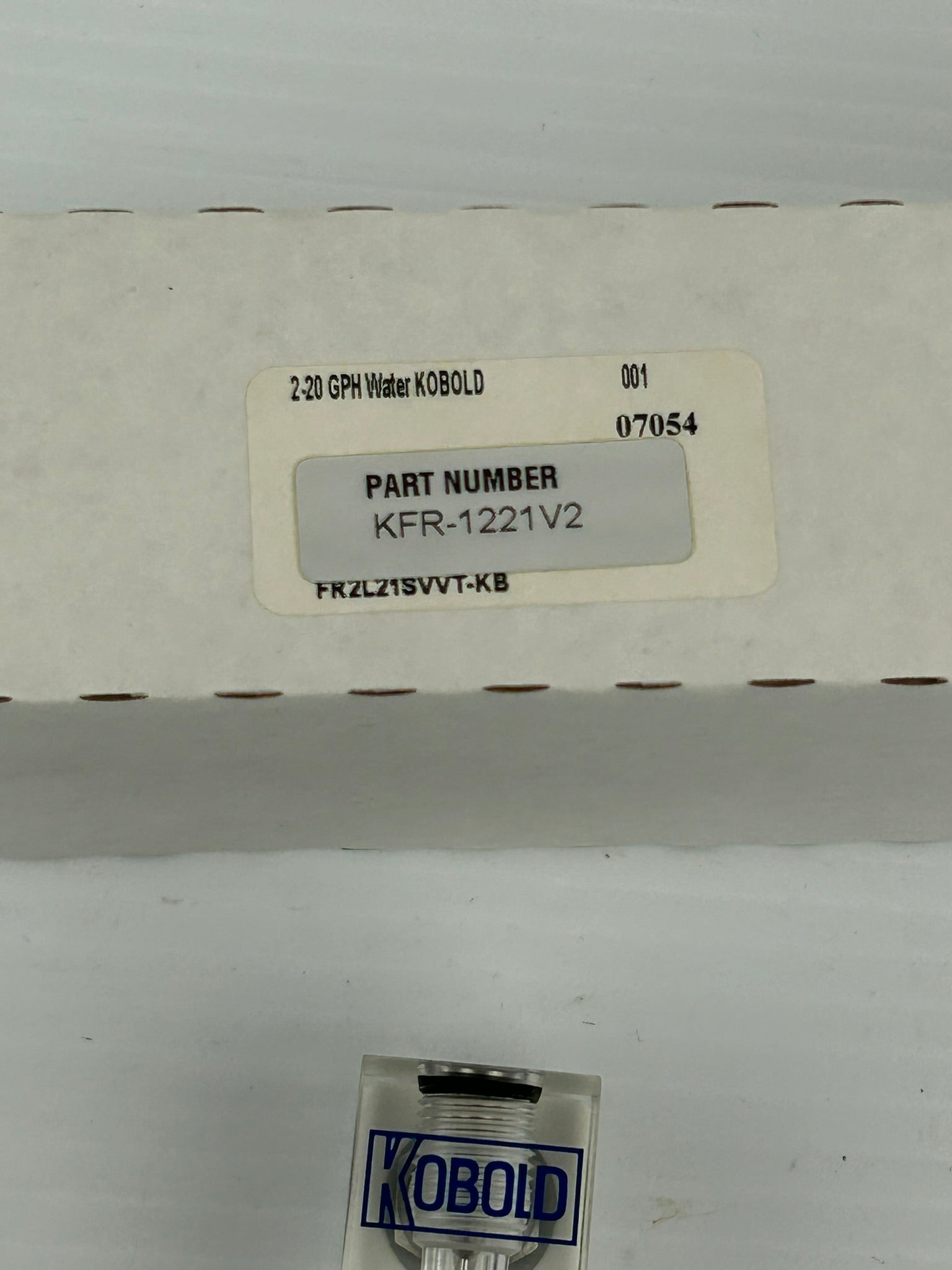 Kobold KFR-1221V2 Flow Meter Gauge 2-20 GPH Water