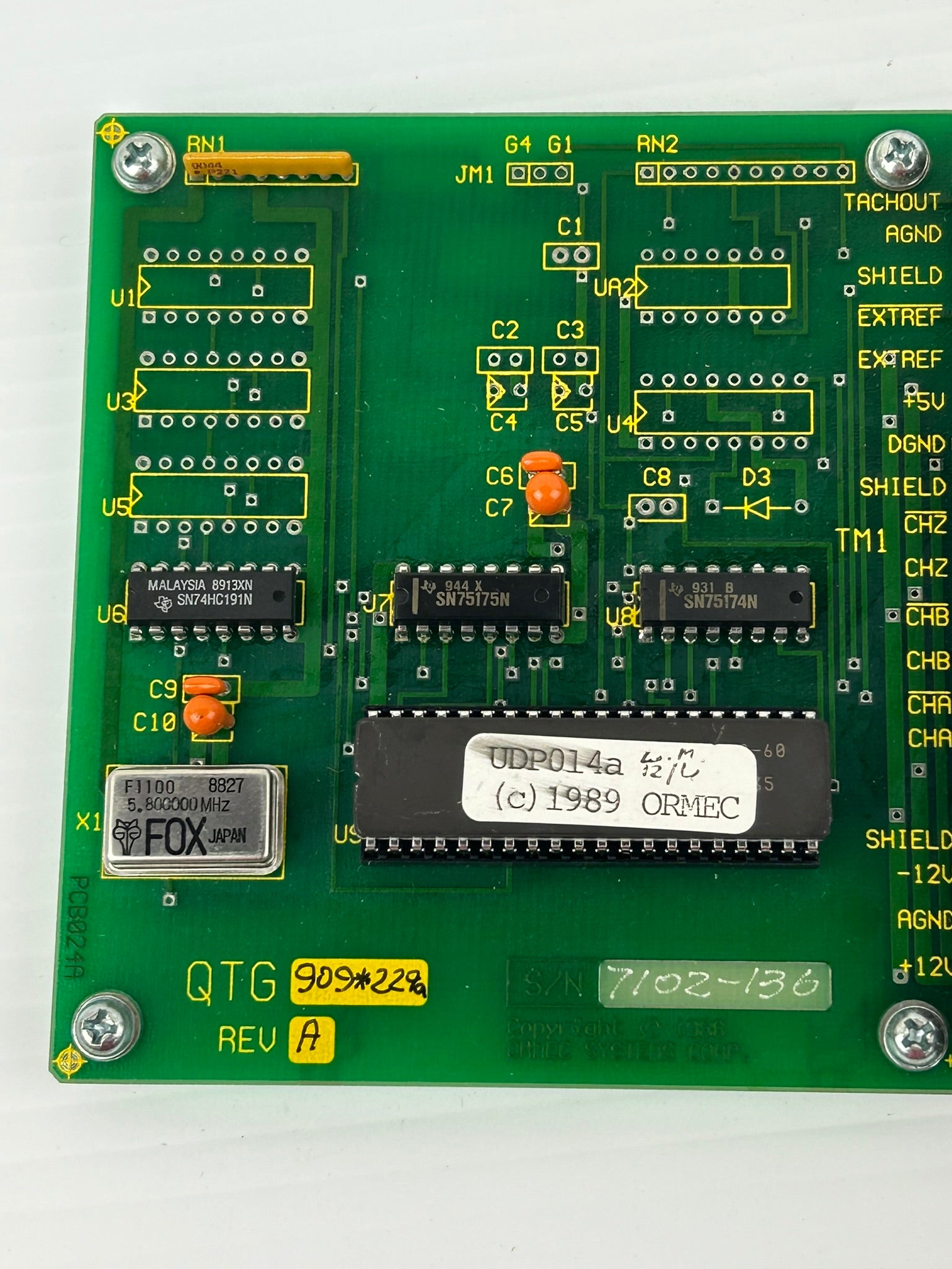 Ormec Systems Corp QTG909*229a Circuit Board PCB024A