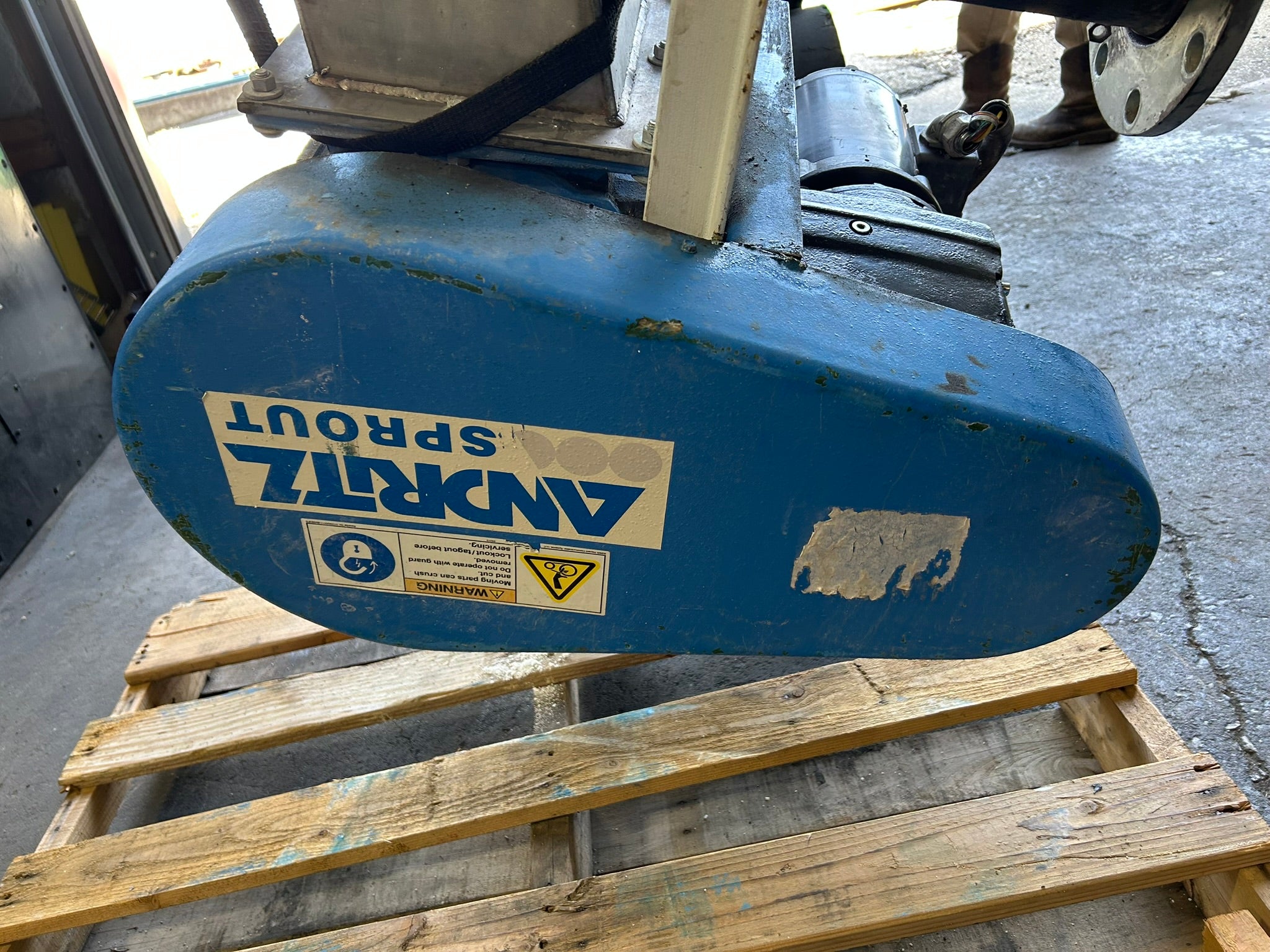 Andritz Sprout 10X8 STD Blower Rotary Airlock Valve w/ Gearbox & Motor 07-00062