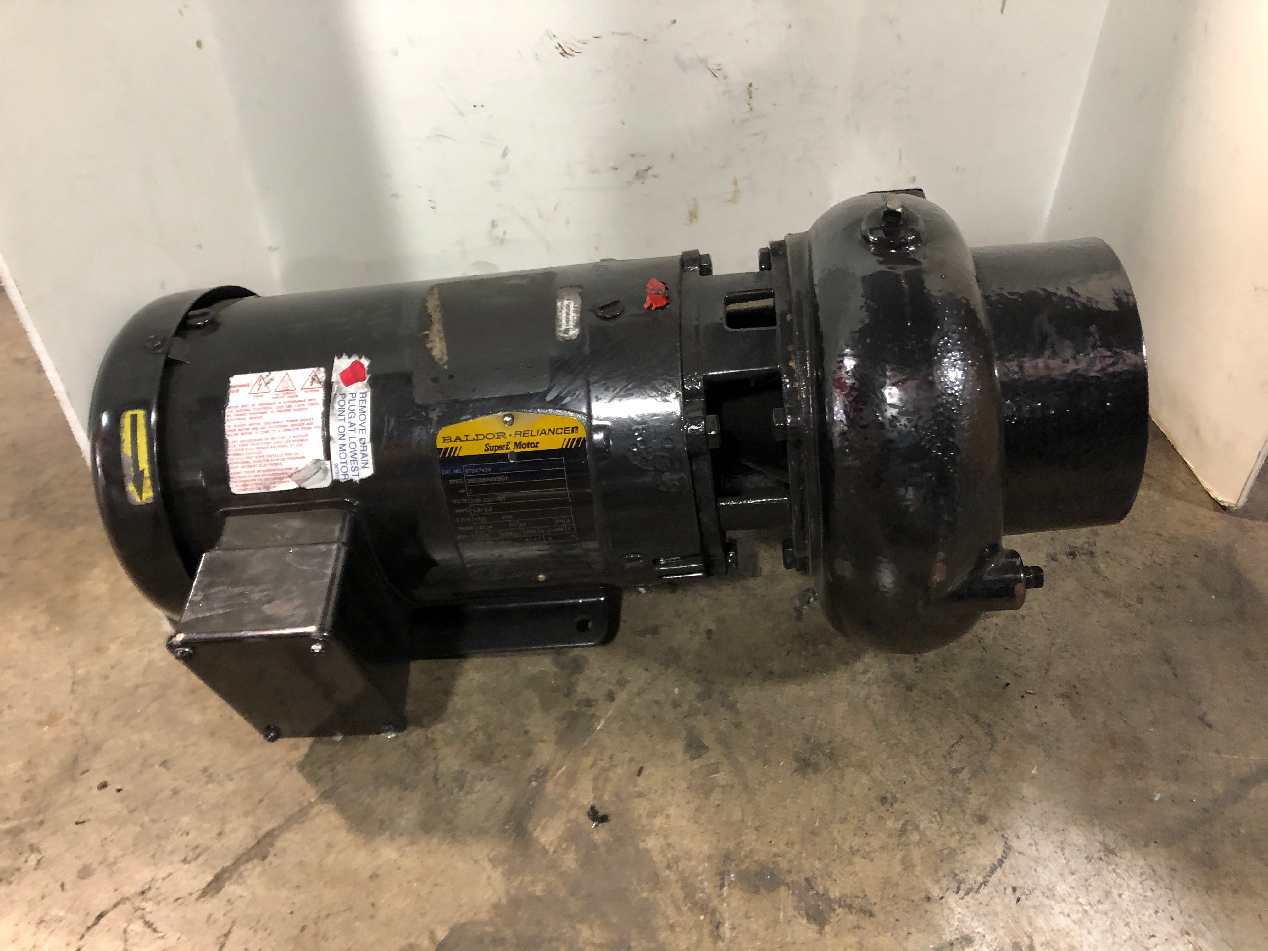 Baldor 97947434 Motor Water Pump 2 HP 208/230/460 Volts 1755 RPM 3 PH