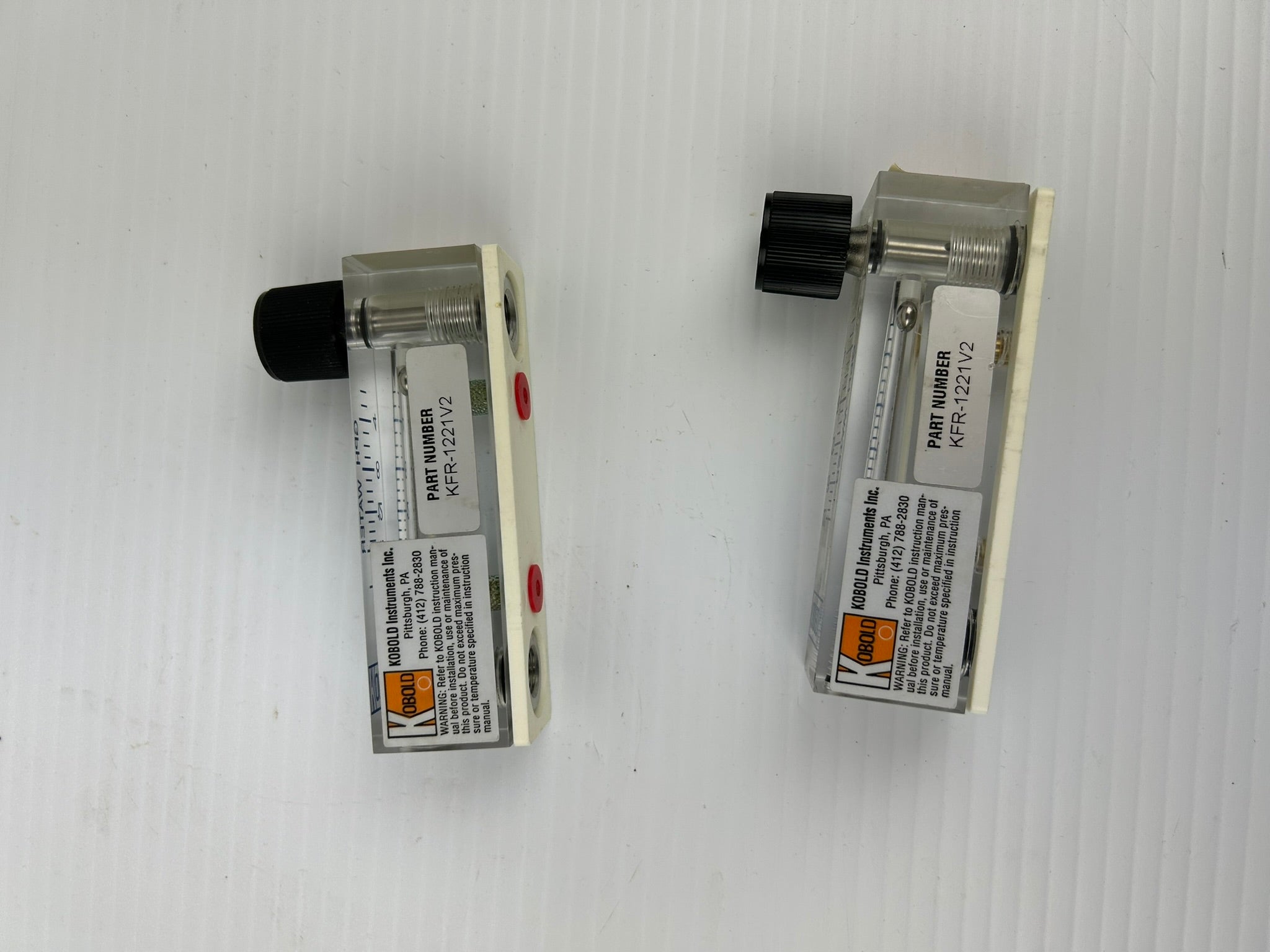 Kobold KFR-1221V2 Flow Meter 2-20 GPH Water Gauge - Lot of 2