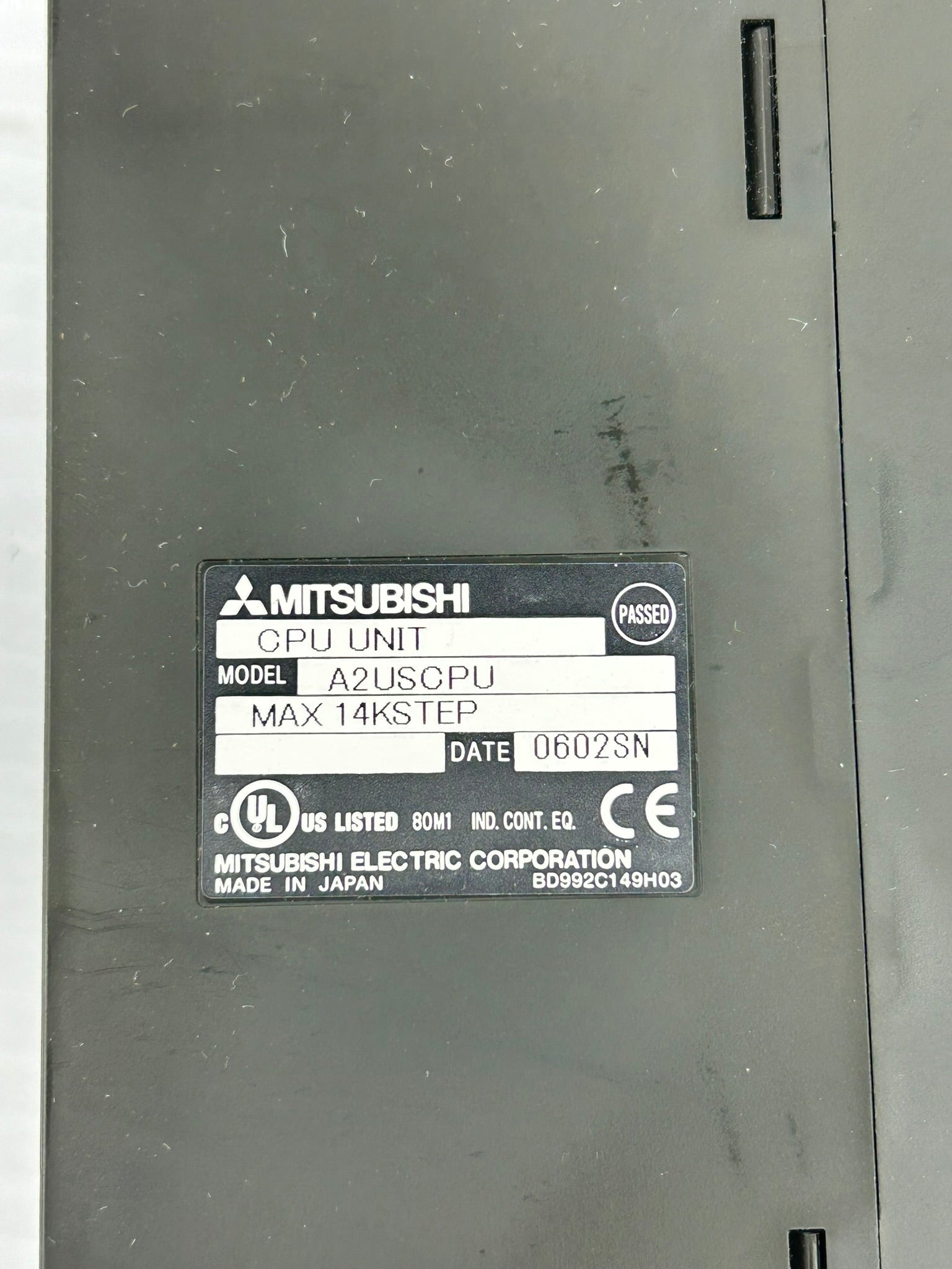 Mitsubishi A2USCPU CPU Unit PLC Module 14K Step with 2 Keys
