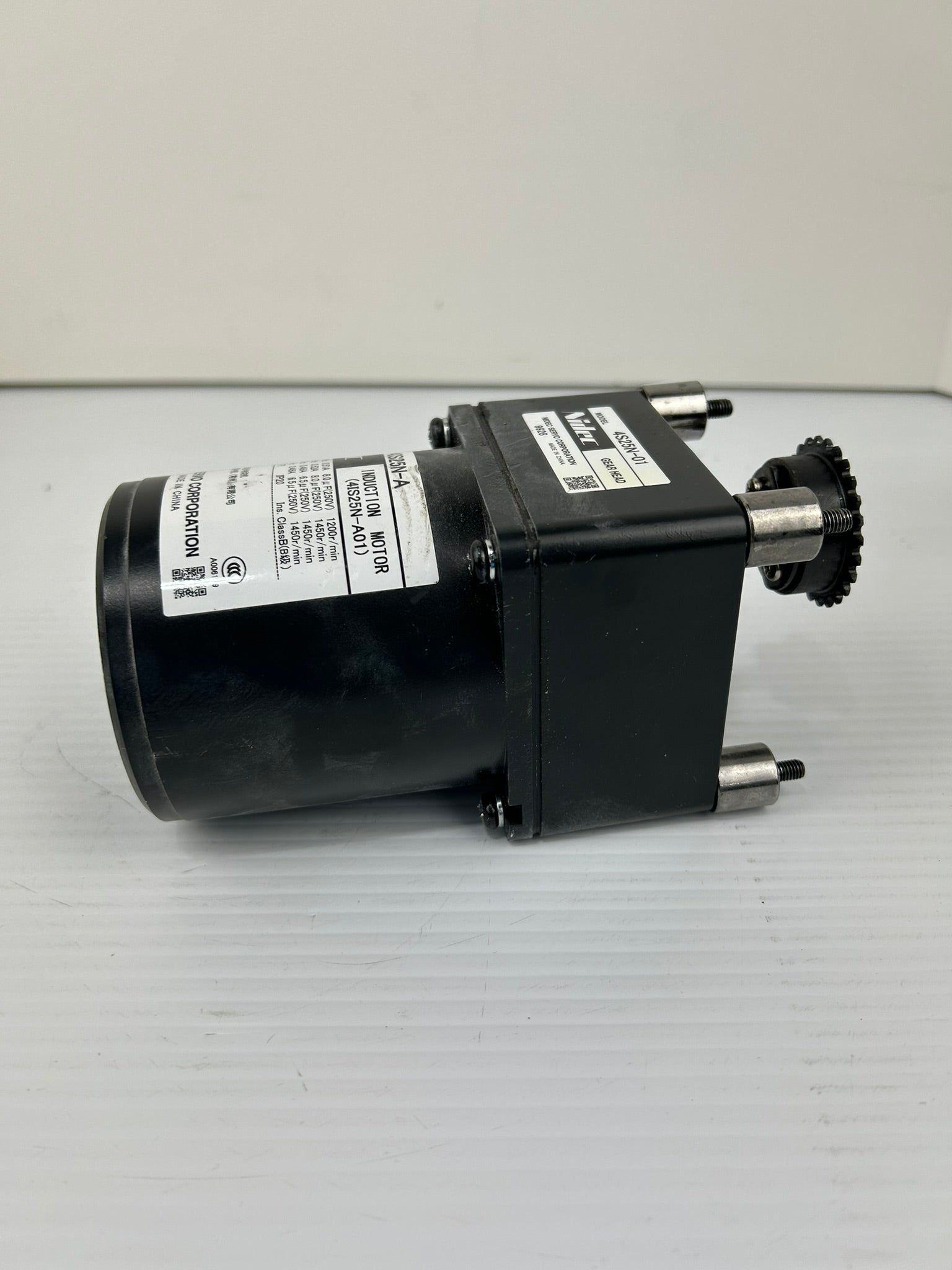 Nidec 4S25N-01 Gear Head With 4IS25N-A Industrial Motor