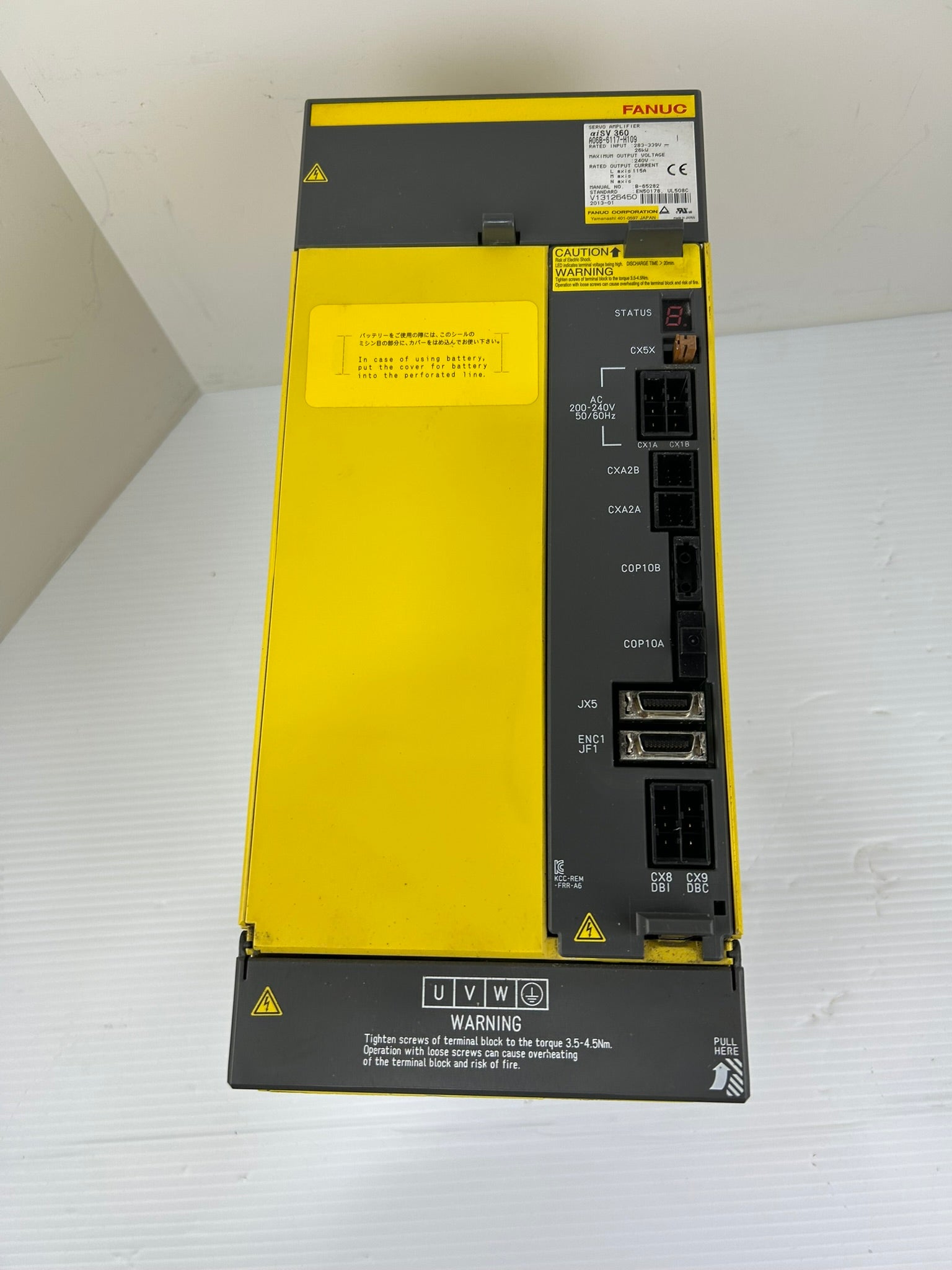 Fanuc A06B-6117-H109 Servo Amplifier Servo Drive aiSV 360 B-65282