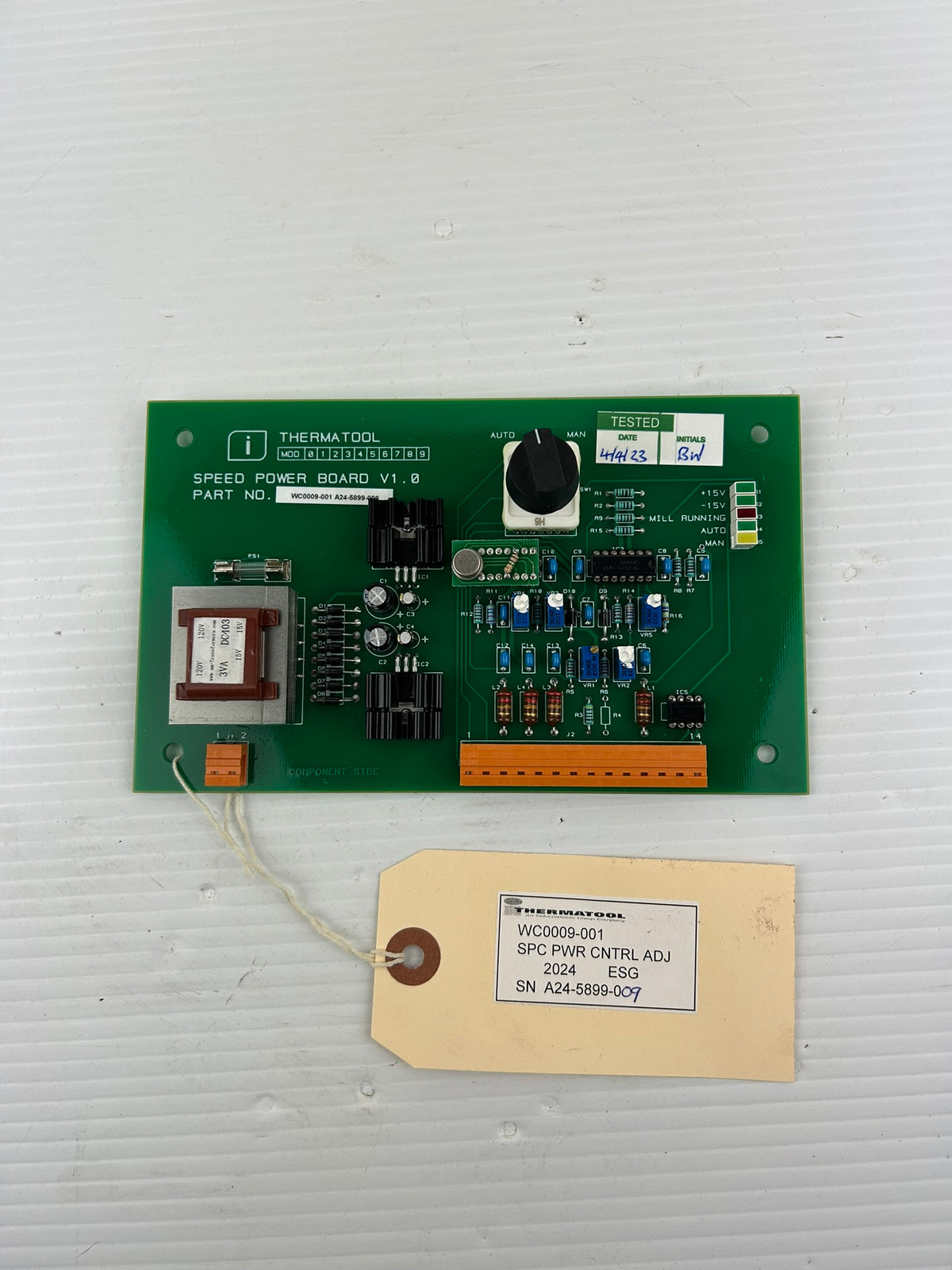 Thermatool WC0009-001 Speed Power Control Board V1.0 A24-5899-009