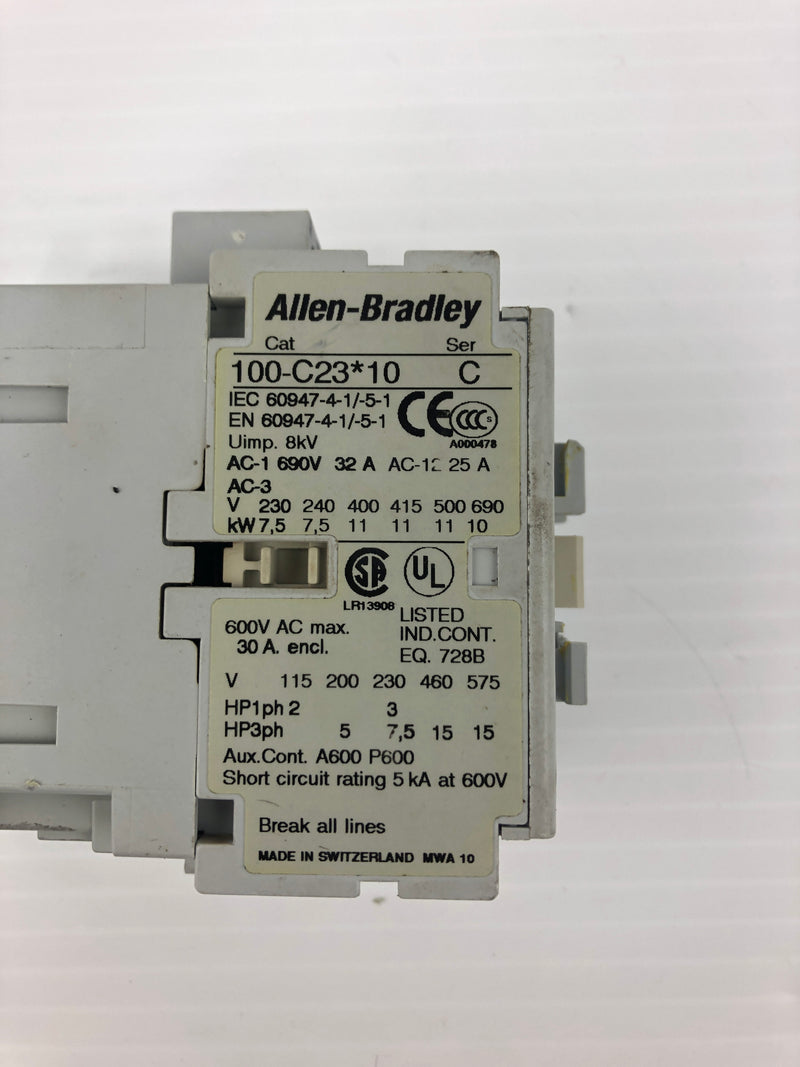 Allen-Bradley 100-C23*10 Contactor Series C - Lot of 2