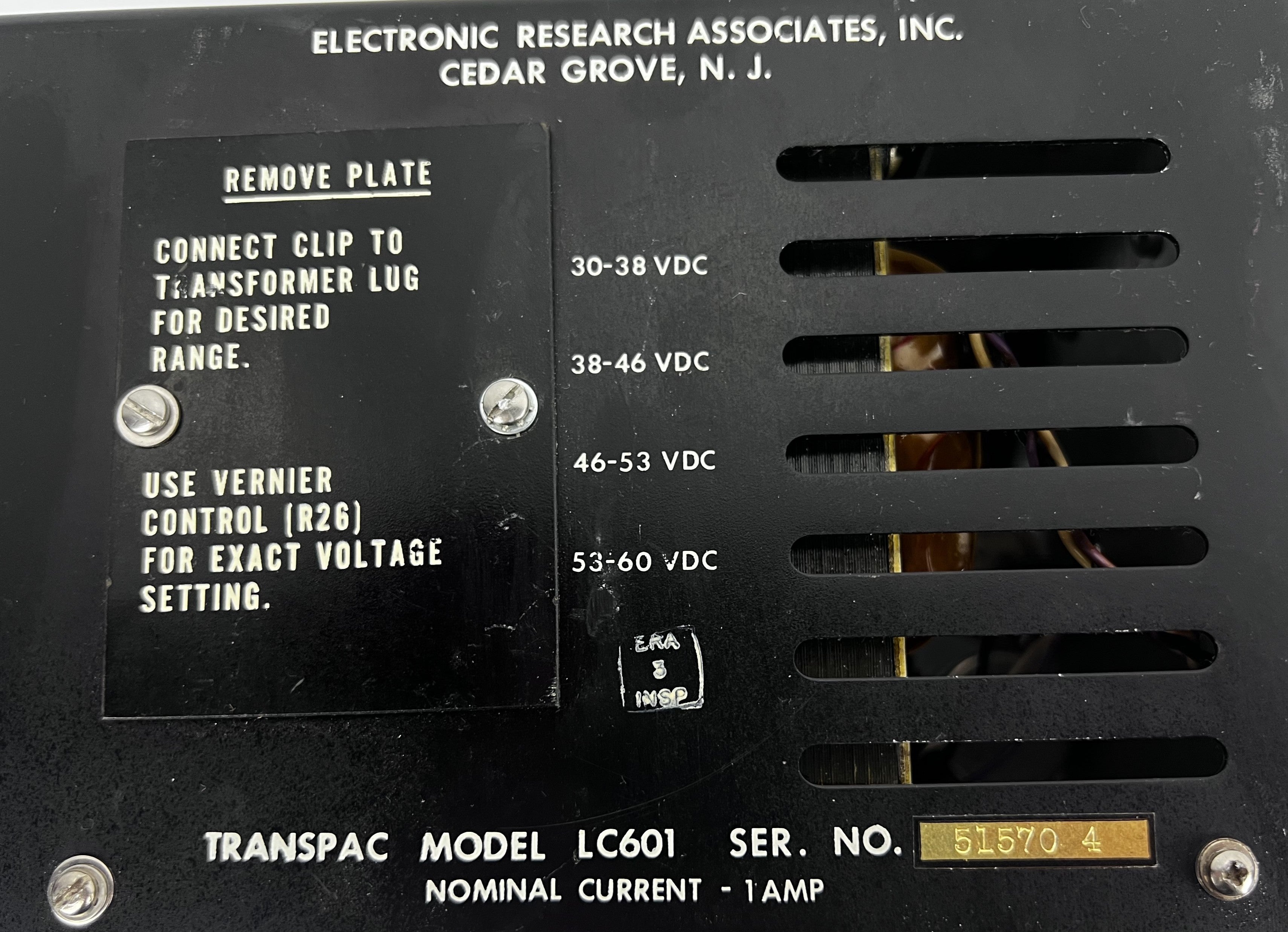 Electronic Research LC601 Transpac Power Supply 51570 4 1A