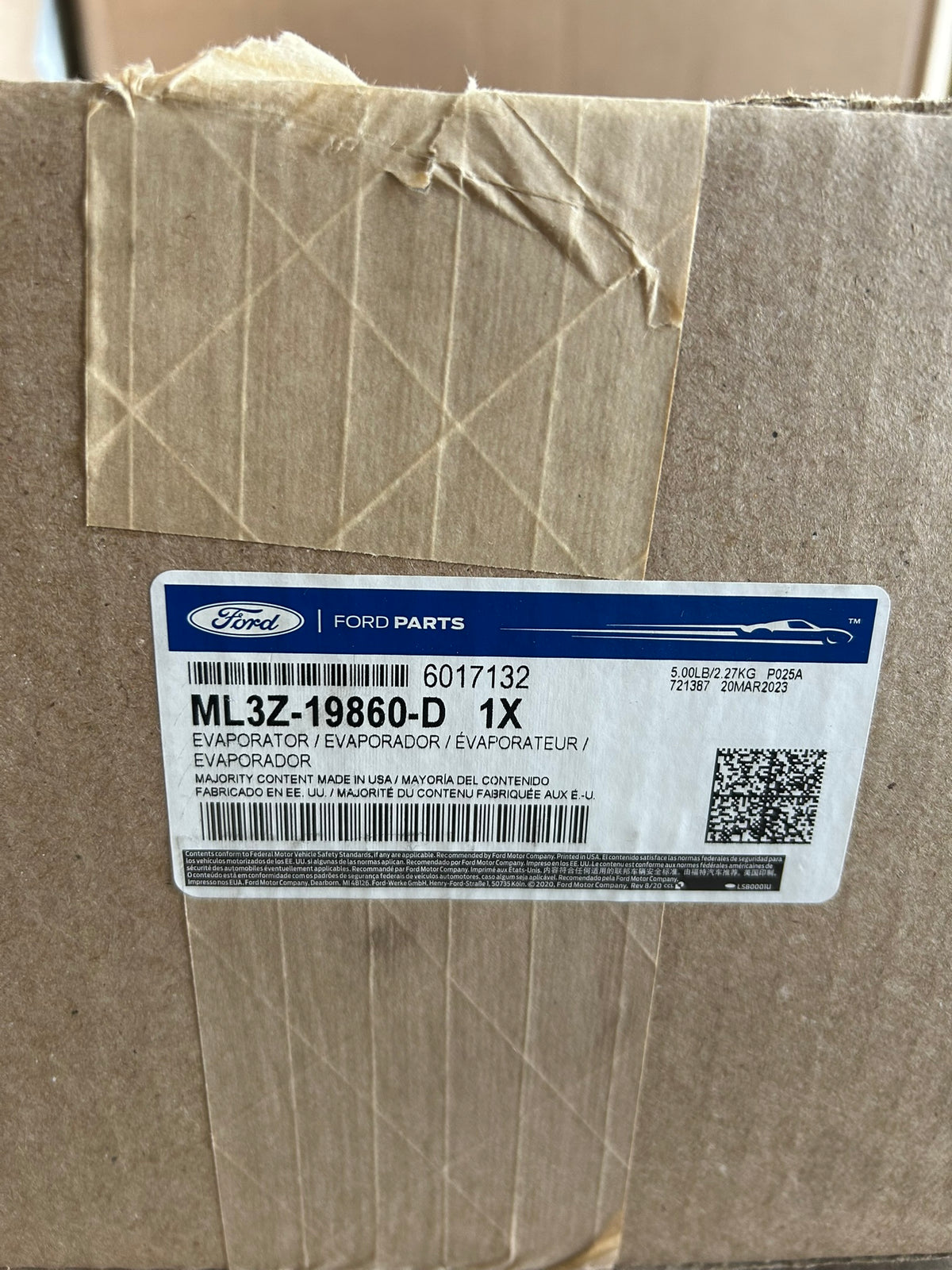 Ford ML3Z-19860-D A/C Evaporator Core ML3Z19860D OEM - New in Box