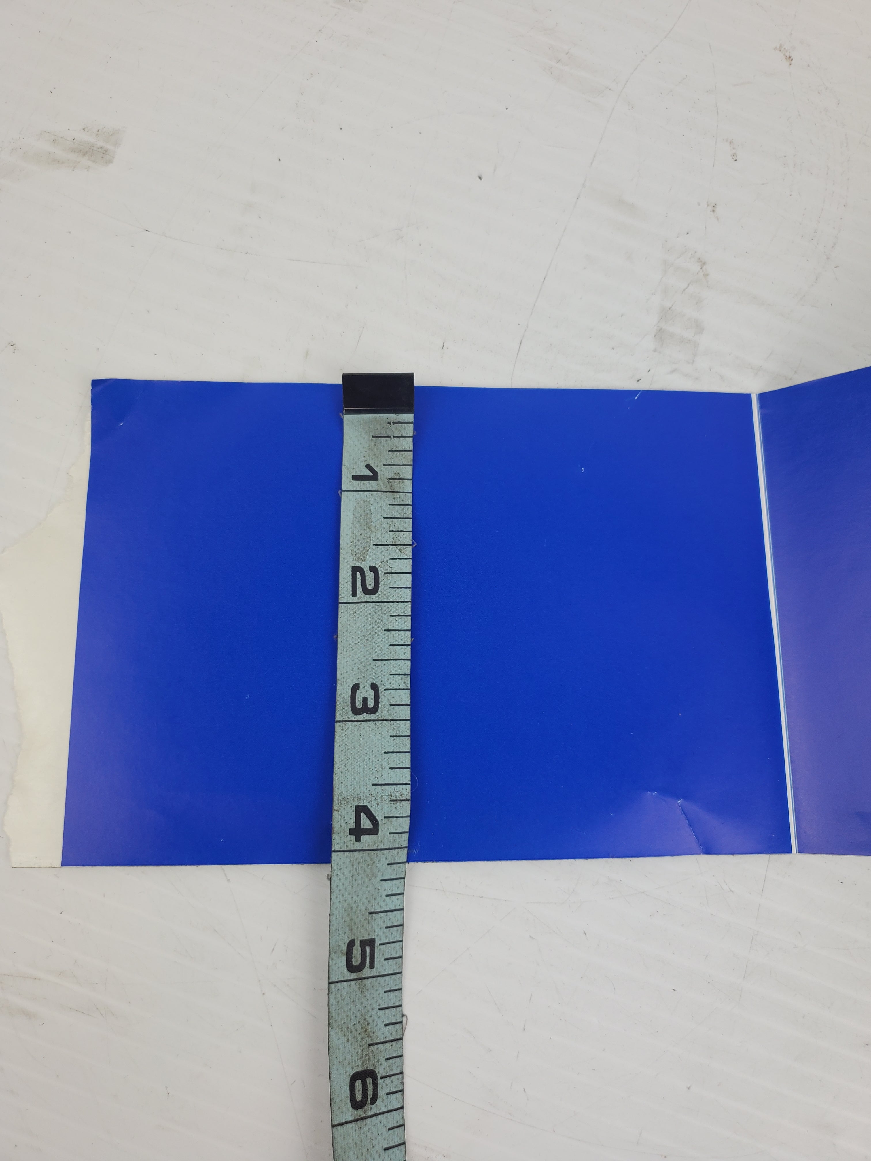 Blank Inventory Rectangle Labels Royal Blue 4 x 6" - Partial Roll