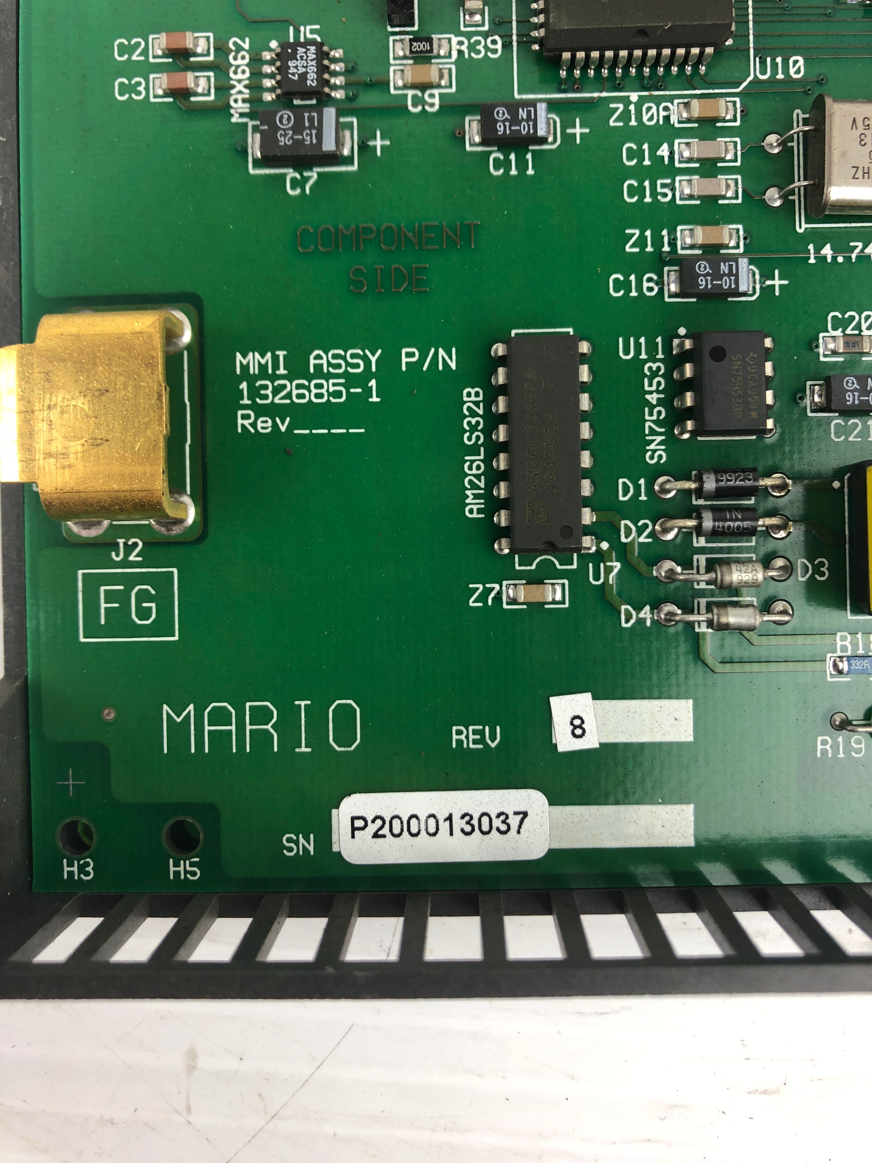 Mario 132685-1 MMI Assembly Circuit Board Rev. 8