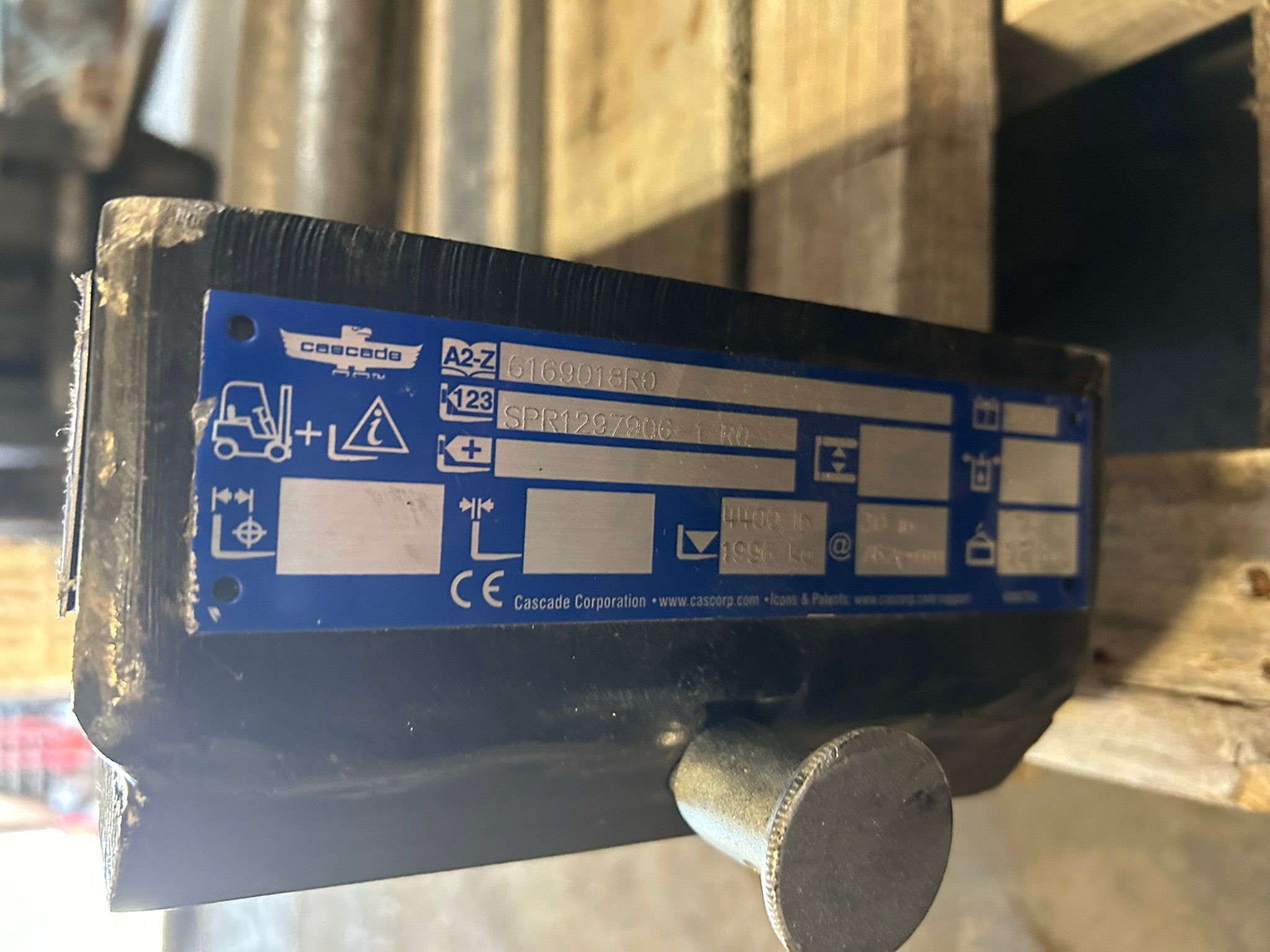 Cascade Coil Boom Forklift Attachment 4400 Lbs. Capacity ~5' Long 6169018R0