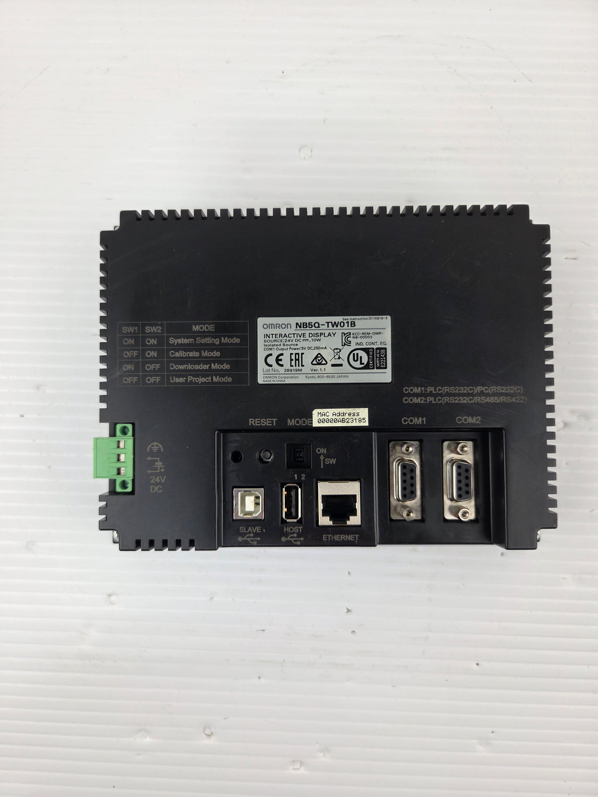 Omron NB5Q-TW01B Interactive Display Touch Screen Panel 24VDC 10W