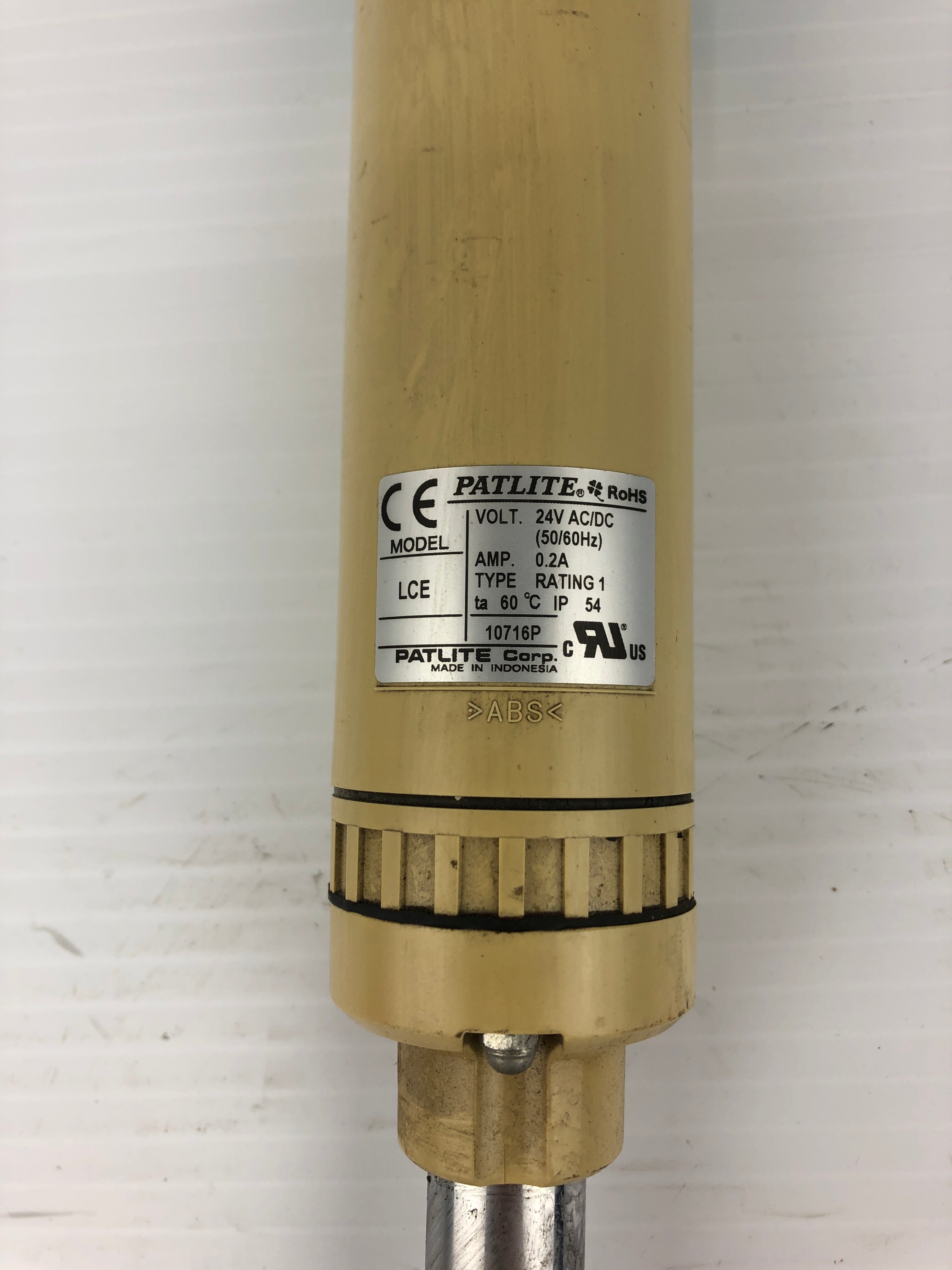 Patlite LCE Green, Orange and Red Signal Tower 24VAC/DC 50/60Hz 0.2A