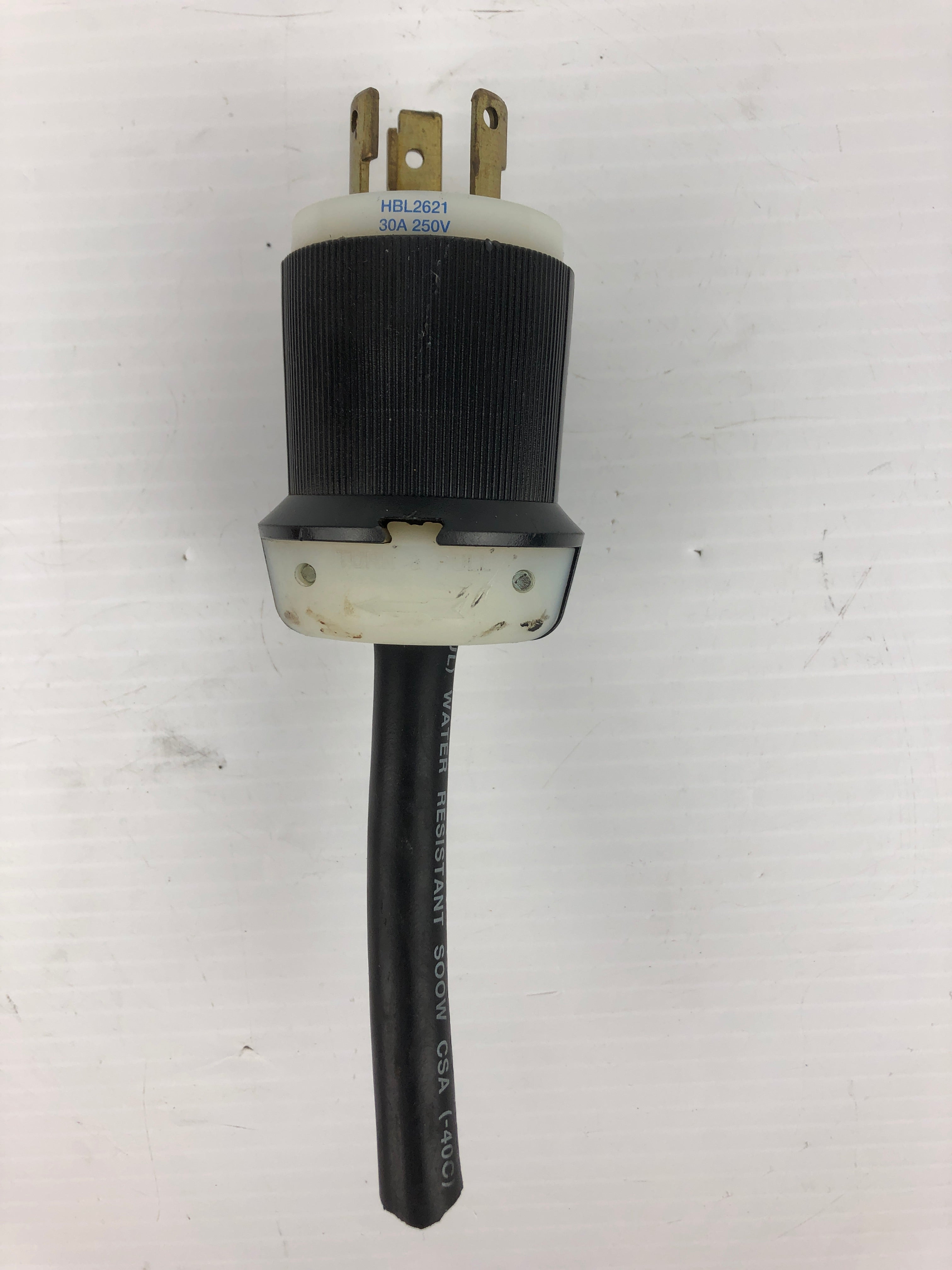 Hubbell Turn and Pull Plug HBL2621 30A 250VAC