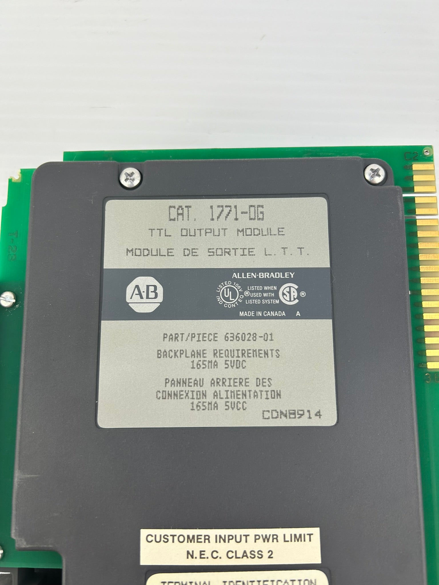 Allen Bradley 1771-0G TTL Output Module 165MA 5VDC