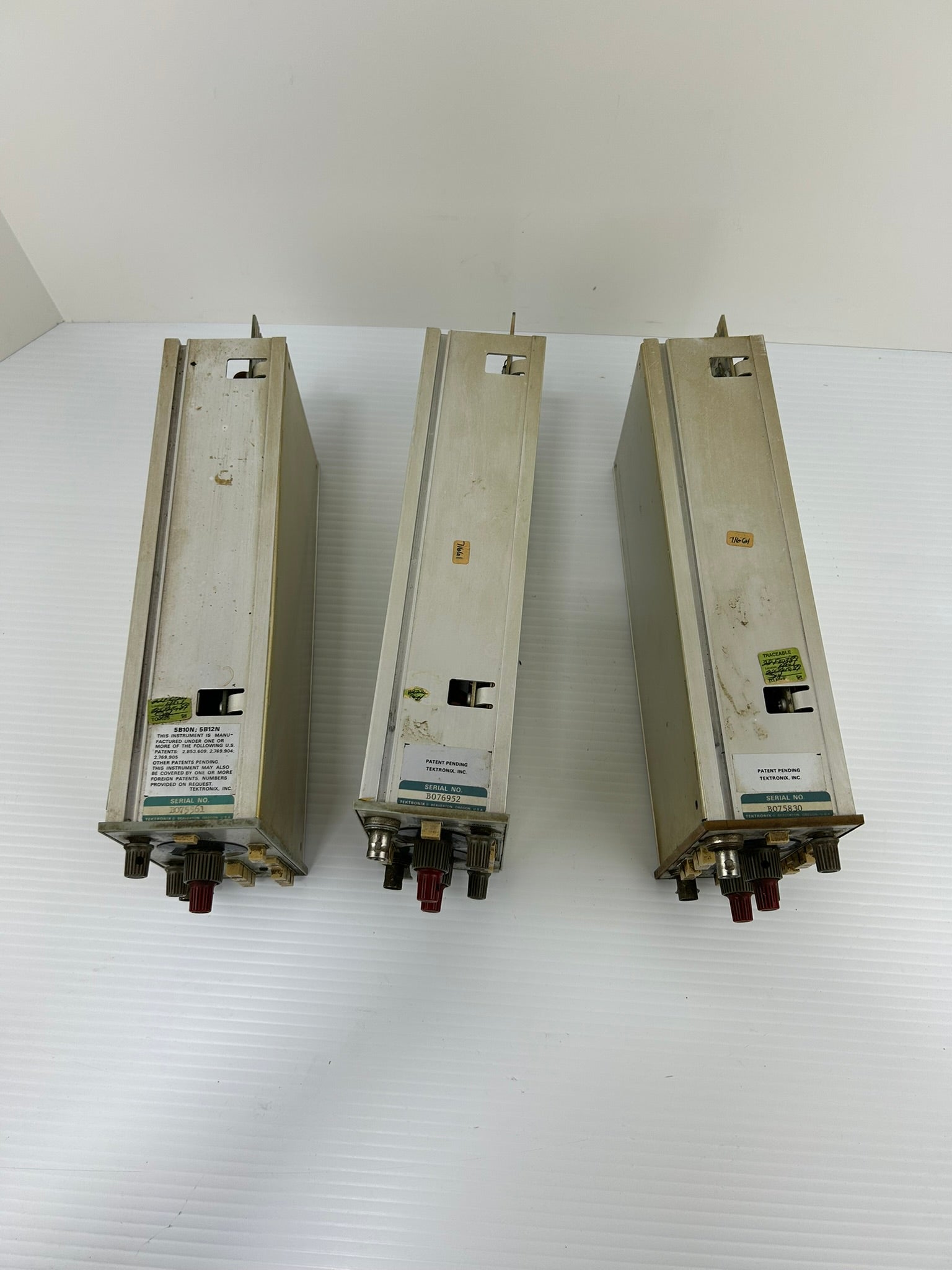 Tektronix Lot of 3 Dual Trace AMPL Modules 5A18N & 5B10N