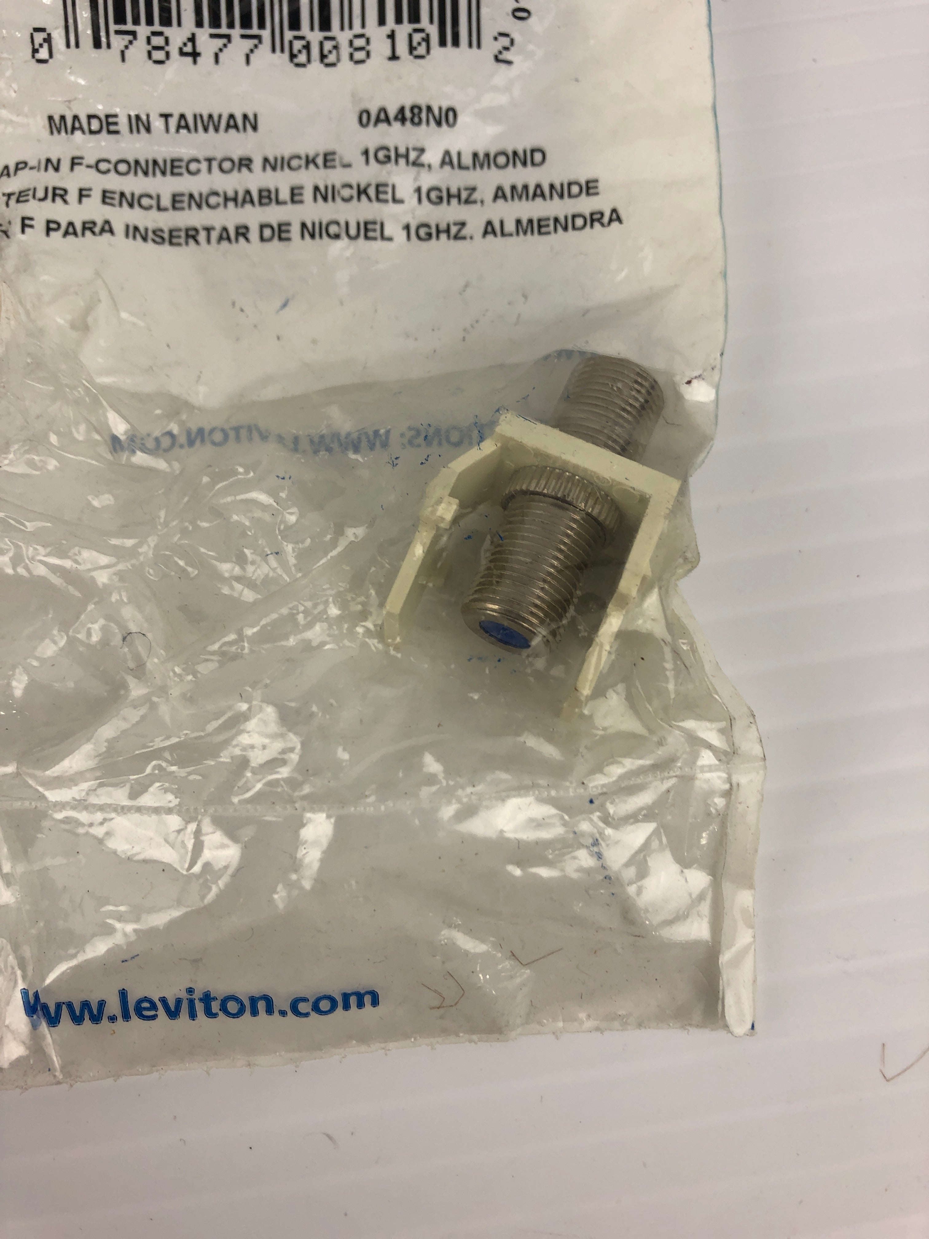 Leviton 40731-BA Quick Port Snap-In Female F-Type Coaxial Cable Jack - Lot of 6