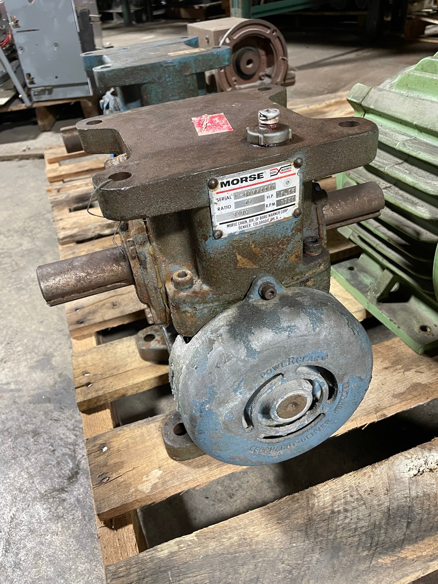Morse 30RW Gear Reducer Gearbox 8.09 HP 1750 RPM Ratio 05 Warner