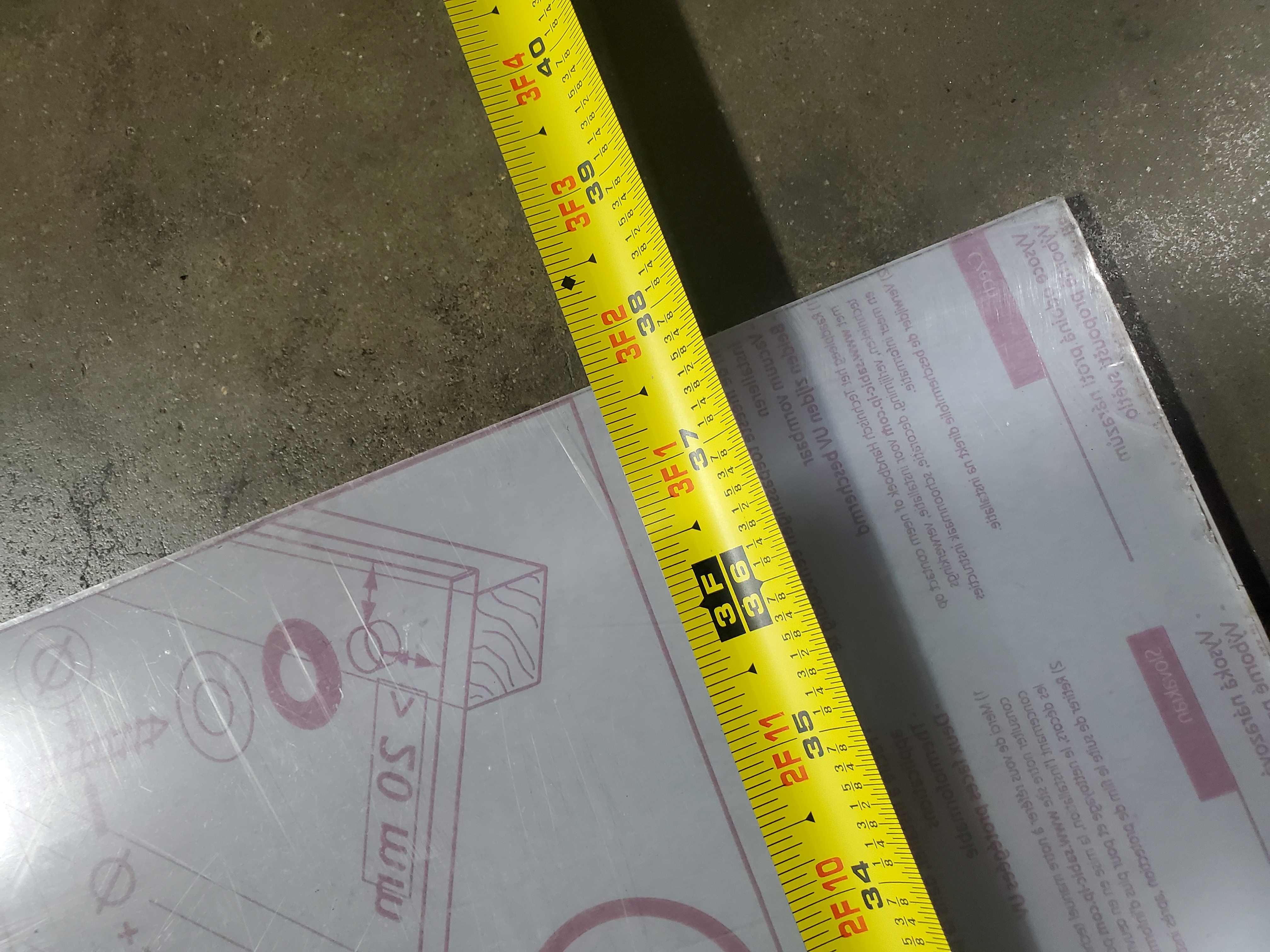 Sabic Innovative Plastics Lexan Polycarbonate Sheet ~48" x ~38" x 0.315"