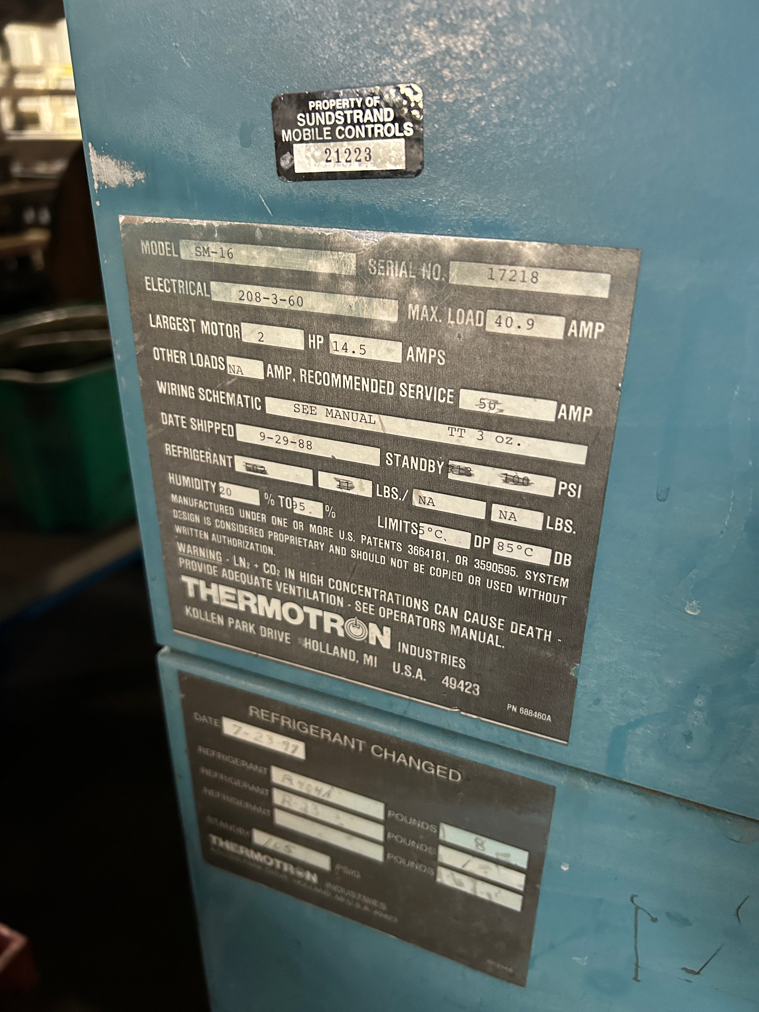 Thermotron SM-16 Environmental Test Chamber