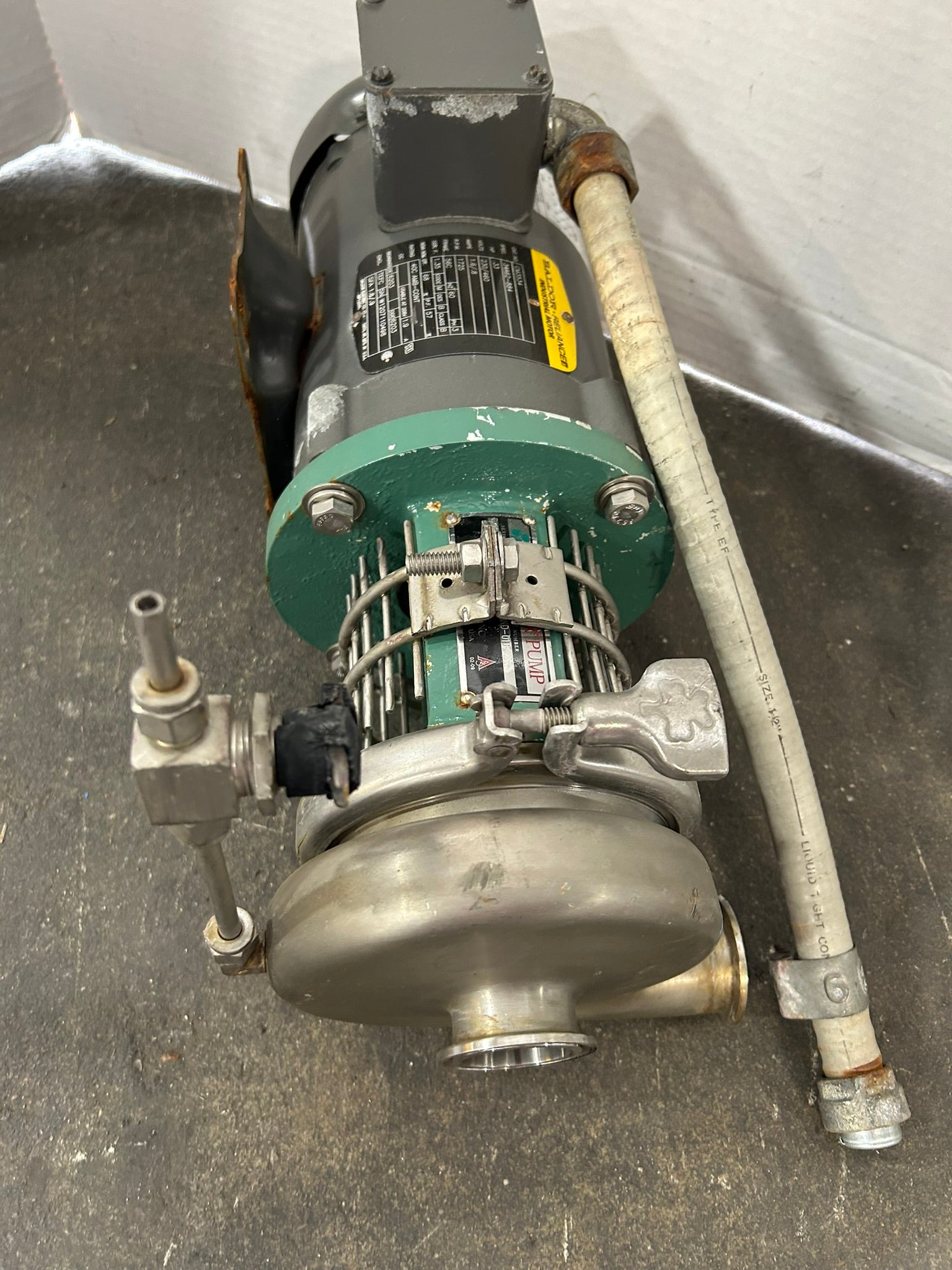 Tri-Clover C114MF56T-10ND-01U-25SP Pump with Baldor CM3534 AC Motor