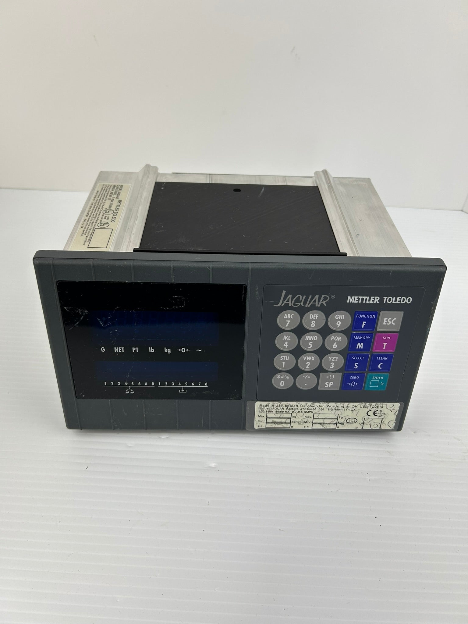 Mettler Toledo JAGUAR Scale Controller Interface Panel Nema 4, Nema 12